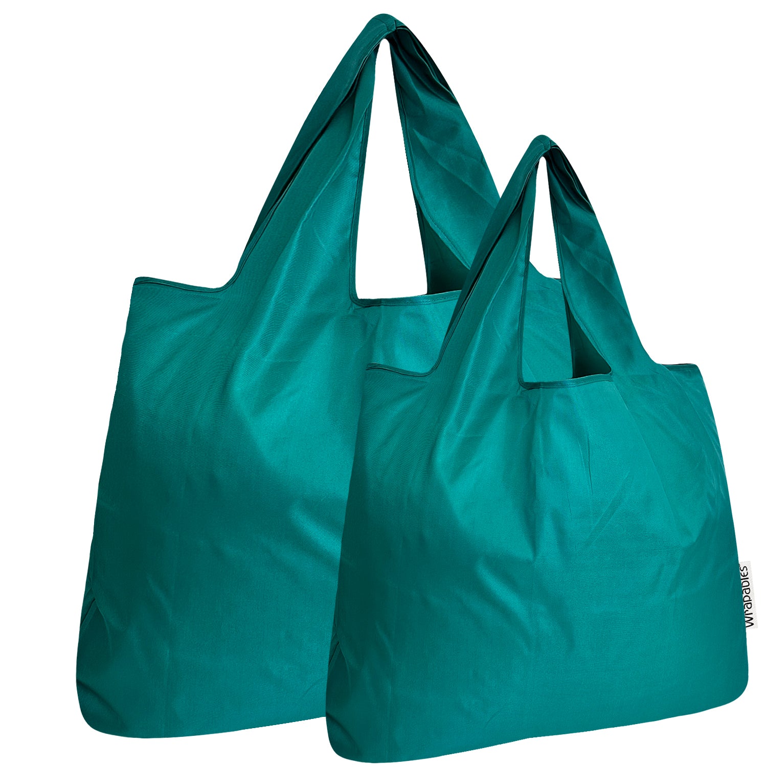 Wrapables Large & Small Foldable Tote Nylon Reusable Grocery Bags, Set of 2