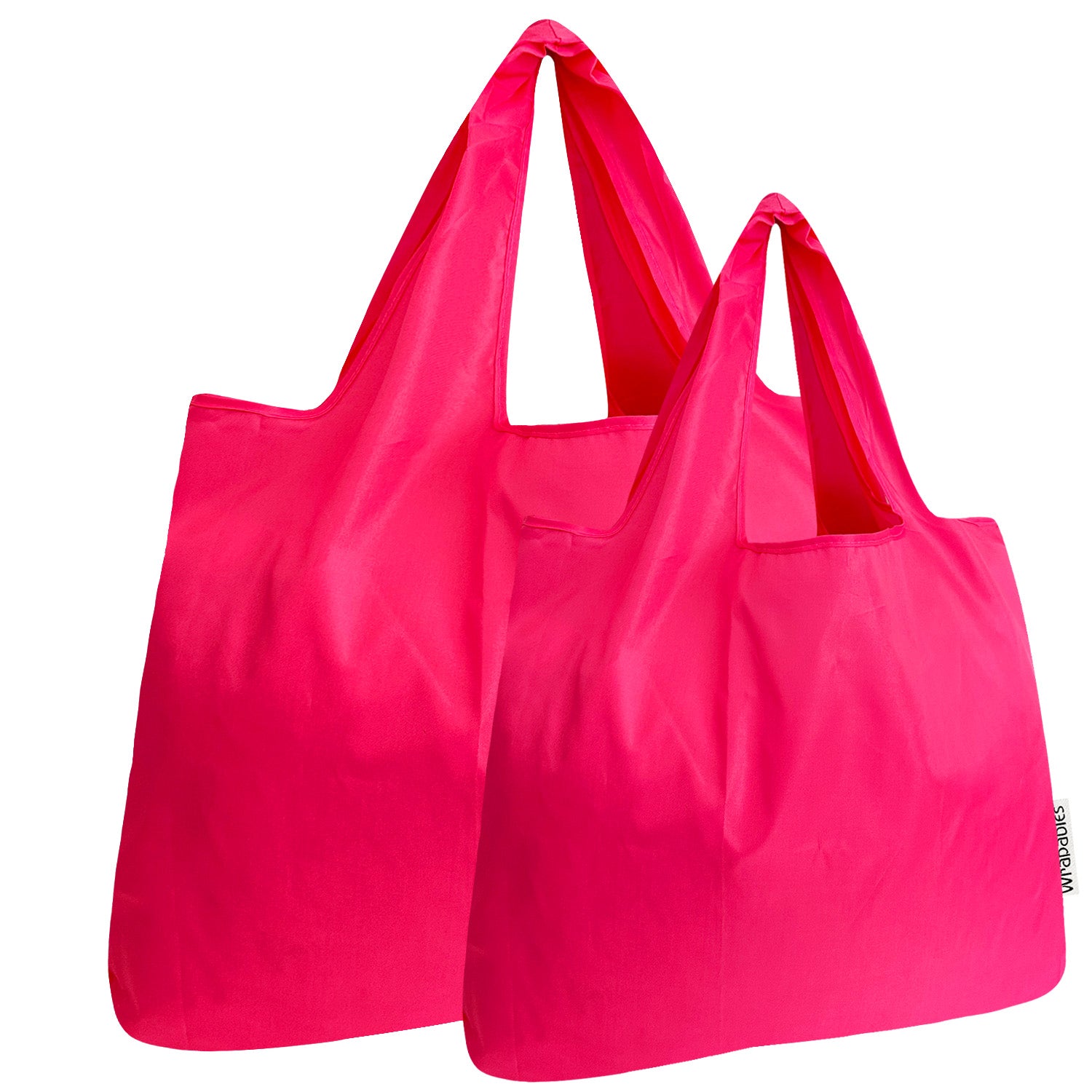 Wrapables Large & Small Foldable Tote Nylon Reusable Grocery Bags, Set of 2