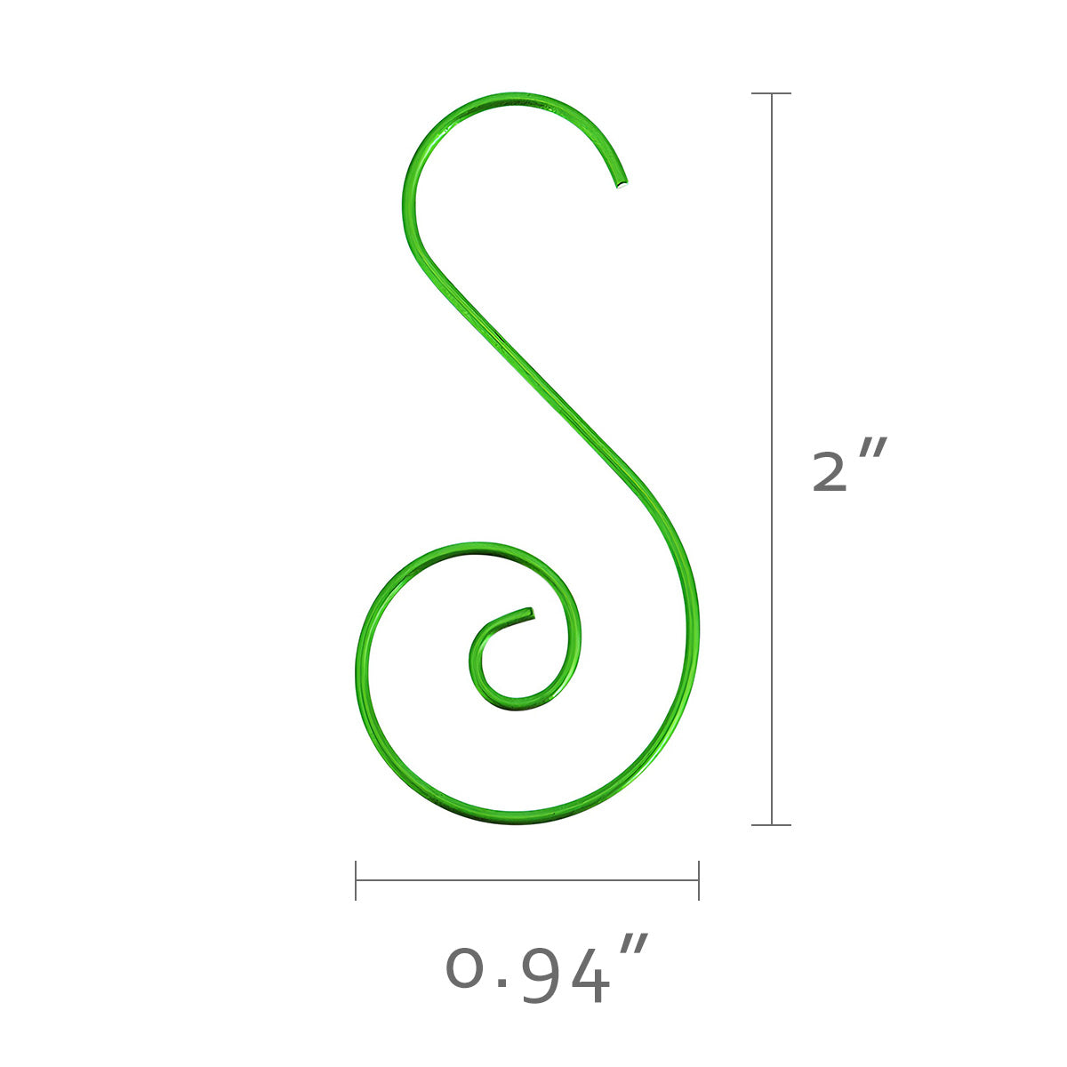 Wrapables Christmas Tree Ornament Hooks, S-Shaped Swirl Hooks for Hanging Decorations (Pack of 80)