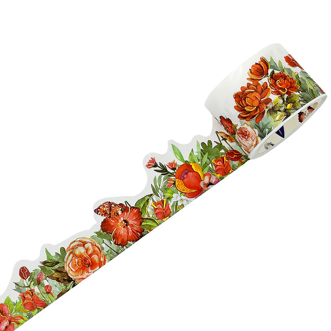 Wrapables Landscape Floral Metallic Gold Foil Washi Tape, 30mm x 3M