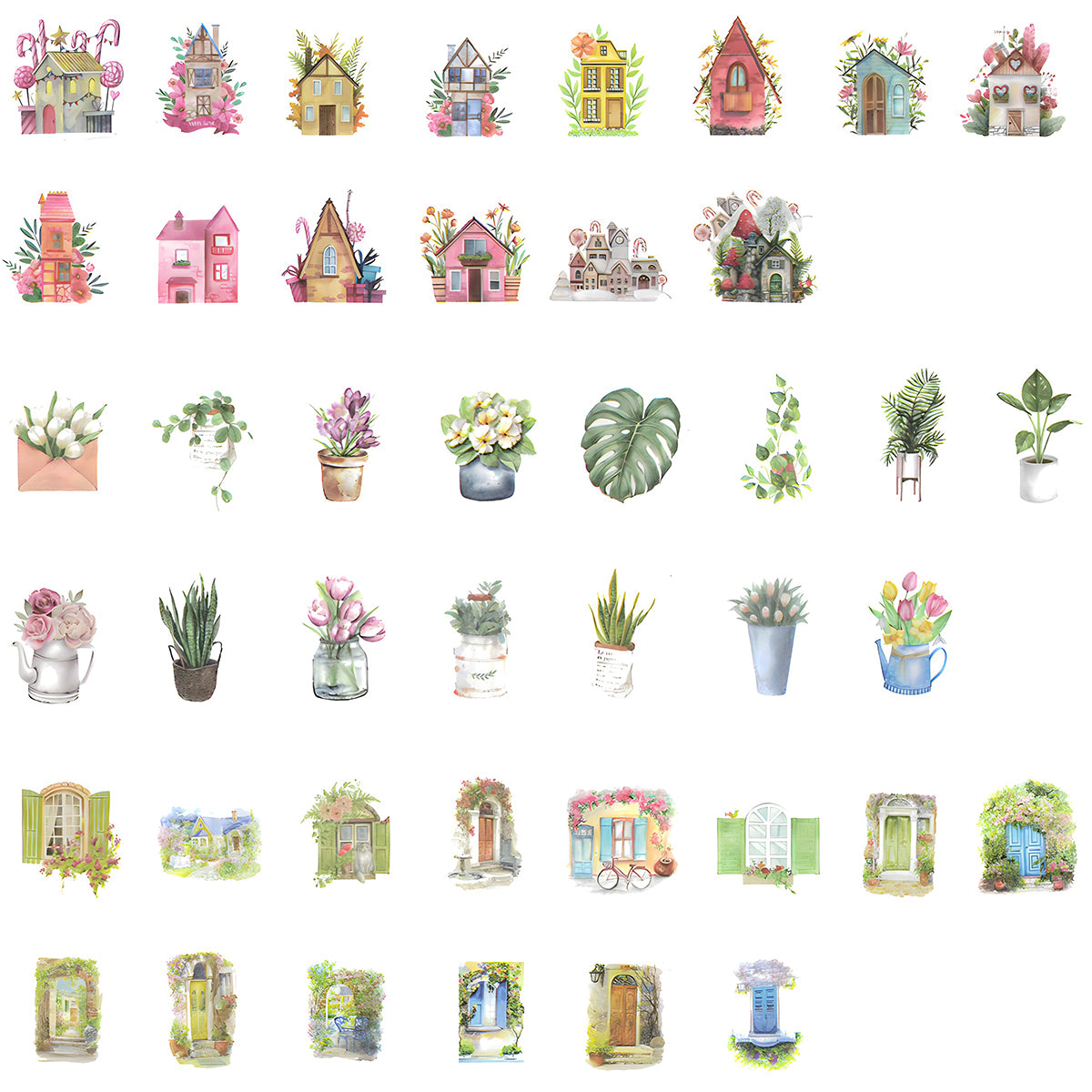 Wrapables 3 Rolls Decorative Washi Tape Stickers for Scrapbooking, Stationery, Diary, Card Making (300 pcs)