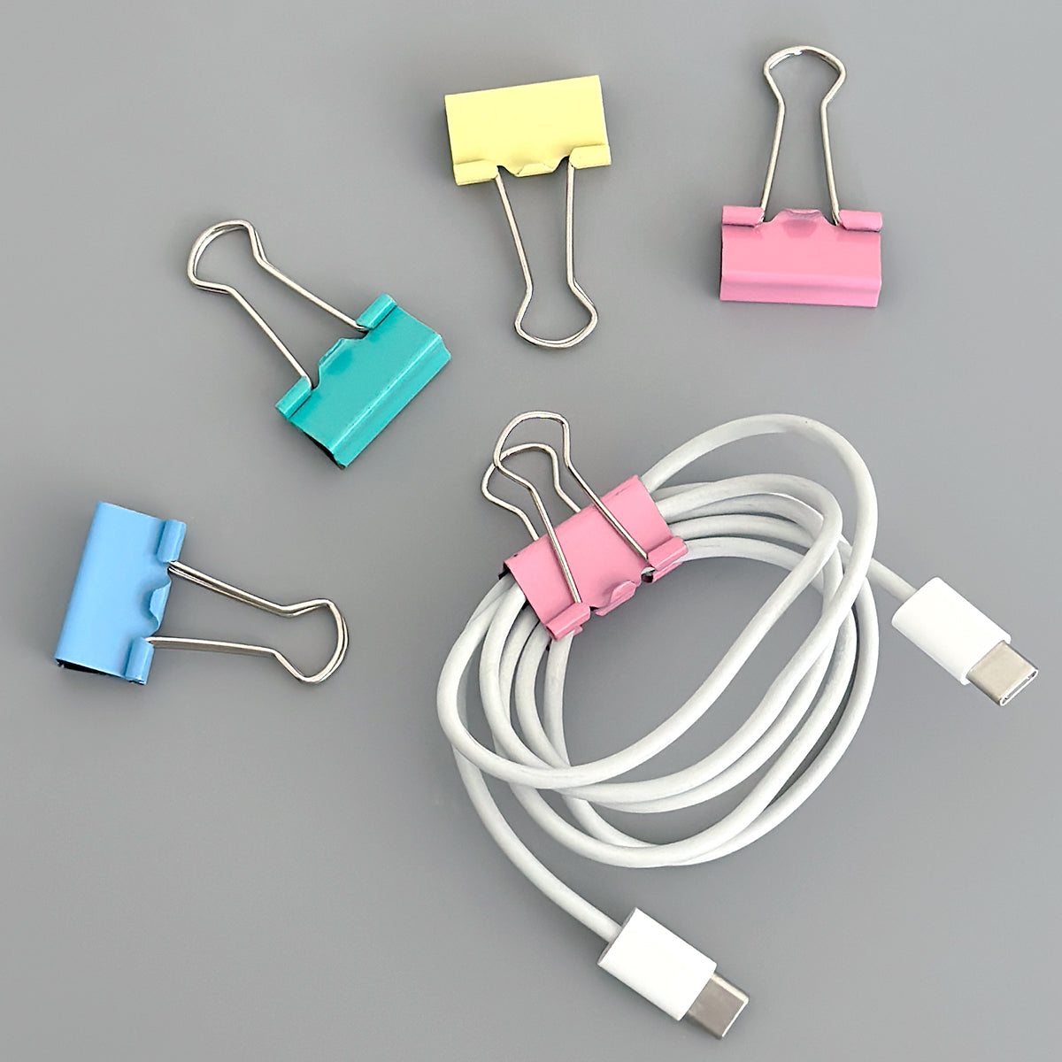Wrapables Multicolor Binder Clips for Office, Paper Clamps, Paper Clips