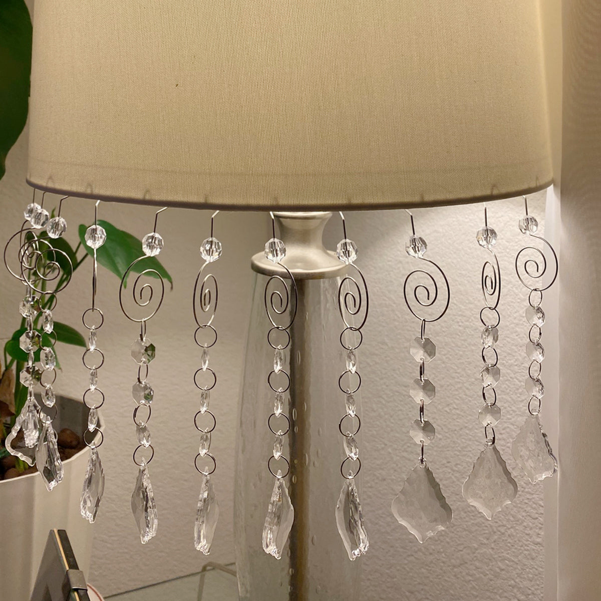 Wrapables Acrylic Hanging Crystal Bead Strands for Chandeliers, Garlands, Wedding Decorations, Christmas Tree Ornaments (20pcs)