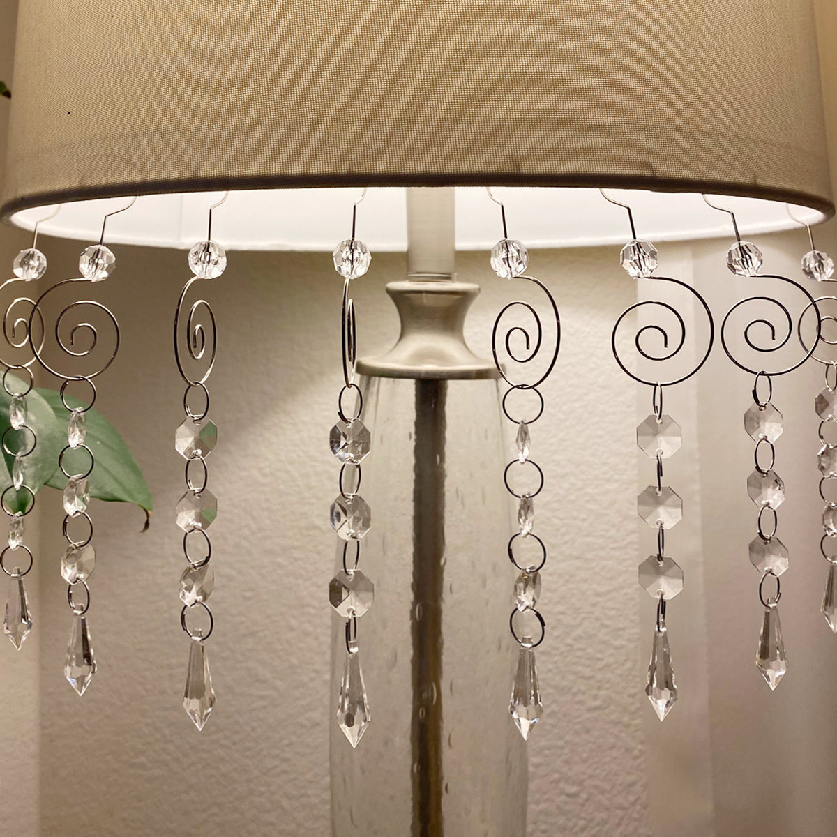 Wrapables Acrylic Hanging Crystal Bead Strands for Chandeliers, Garlands, Wedding Decorations, Christmas Tree Ornaments (20pcs)