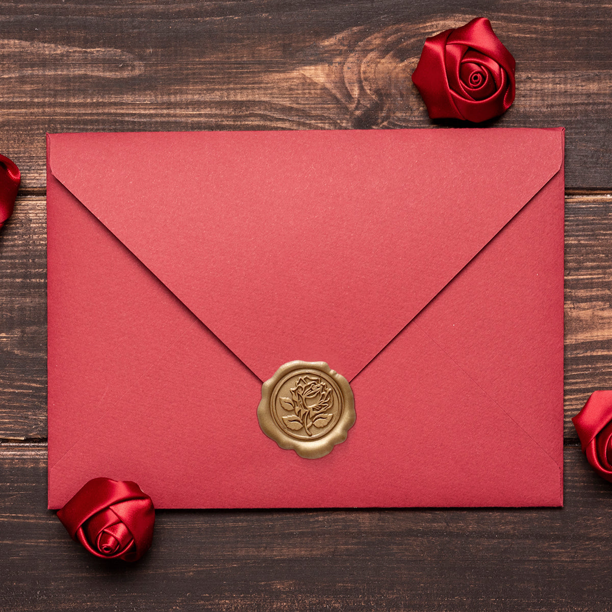 Wrapables Adhesive Wax Seal Stickers for Envelopes, Wedding Invitations, Christmas Packages, Gifts, Parties (30pcs)