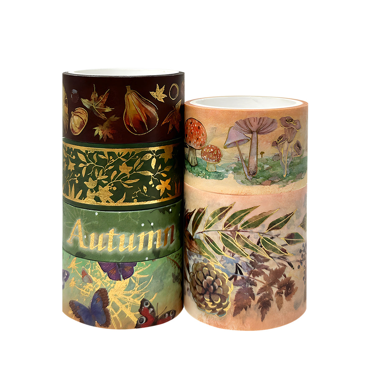 Wrapables Gold Foil Washi Tape in a Box Set for Scrapbooking, Stationery, Diary, Card Making