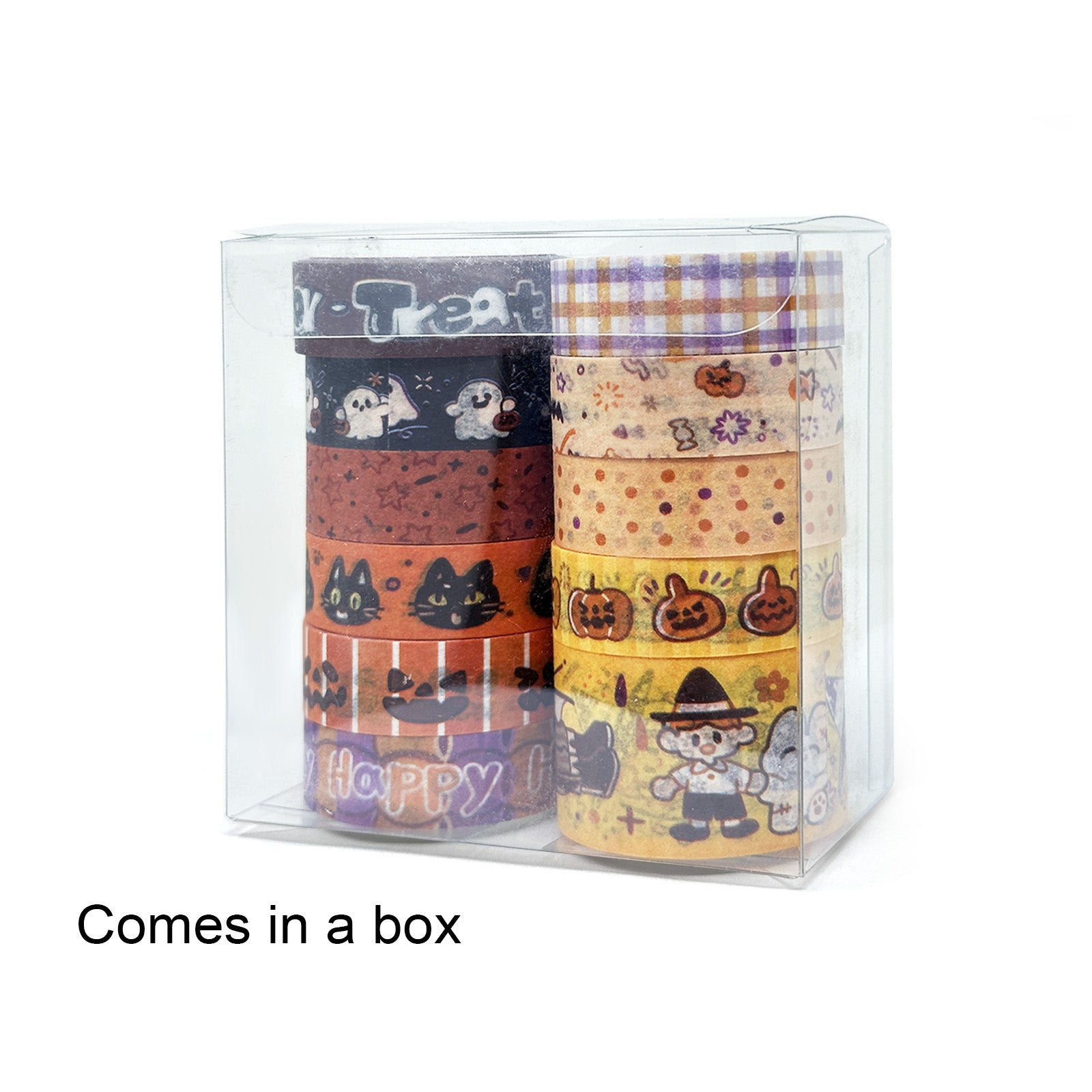 Wrapables Halloween Washi Tape for Scrapbooking, Stationery, Diary, Card Making, 11pc Trick or Treat