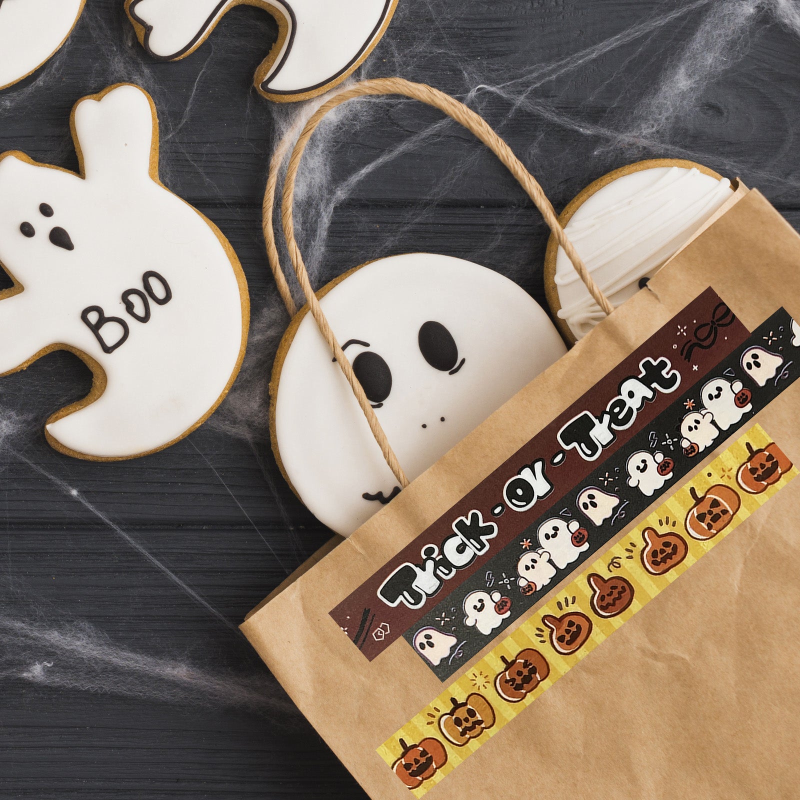 Wrapables Halloween Washi Tape for Scrapbooking, Stationery, Diary, Card Making, 11pc Trick or Treat