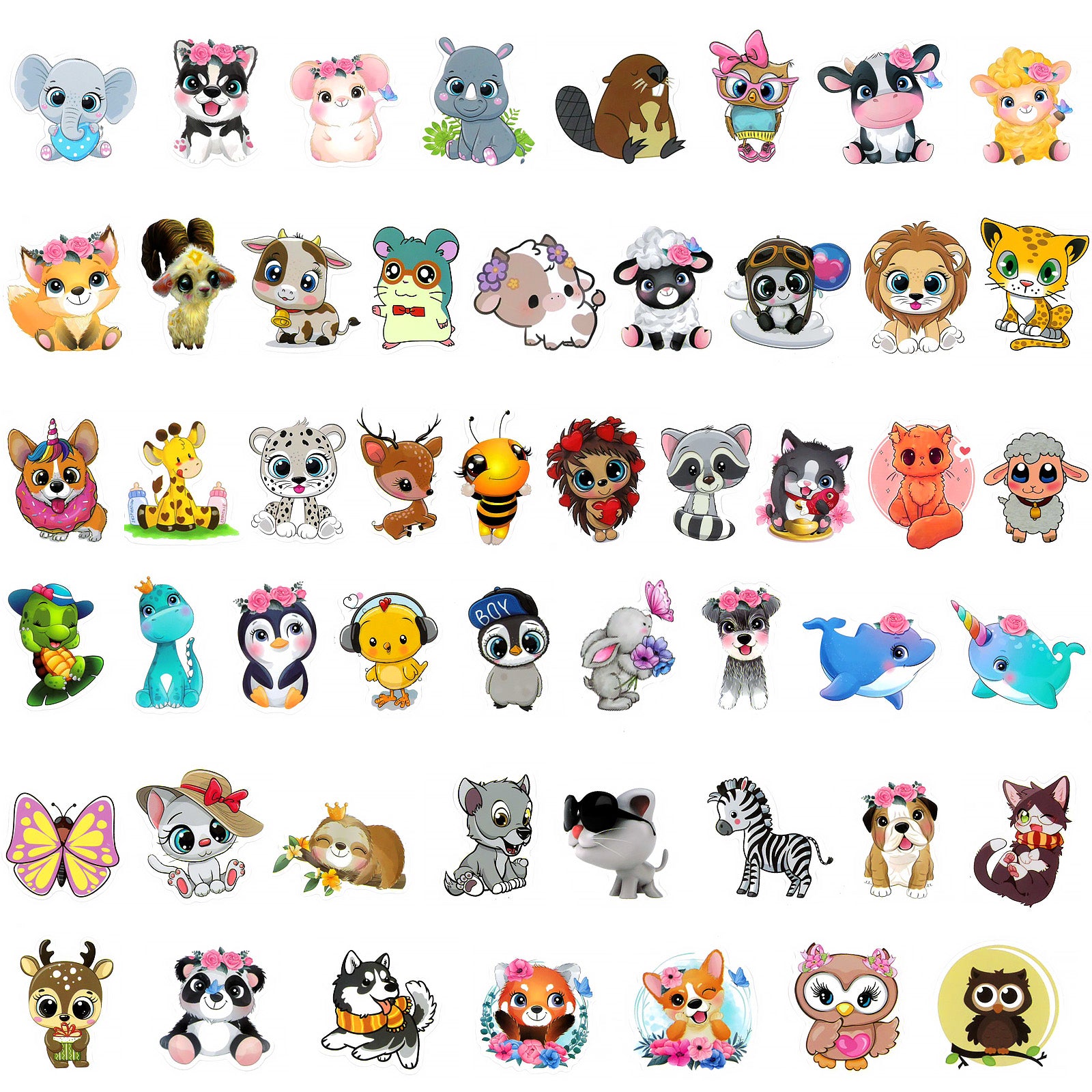 Wrapables Waterproof Vinyl Stickers for Water Bottles, Laptop, Phones, Skateboards, Decals for Teens