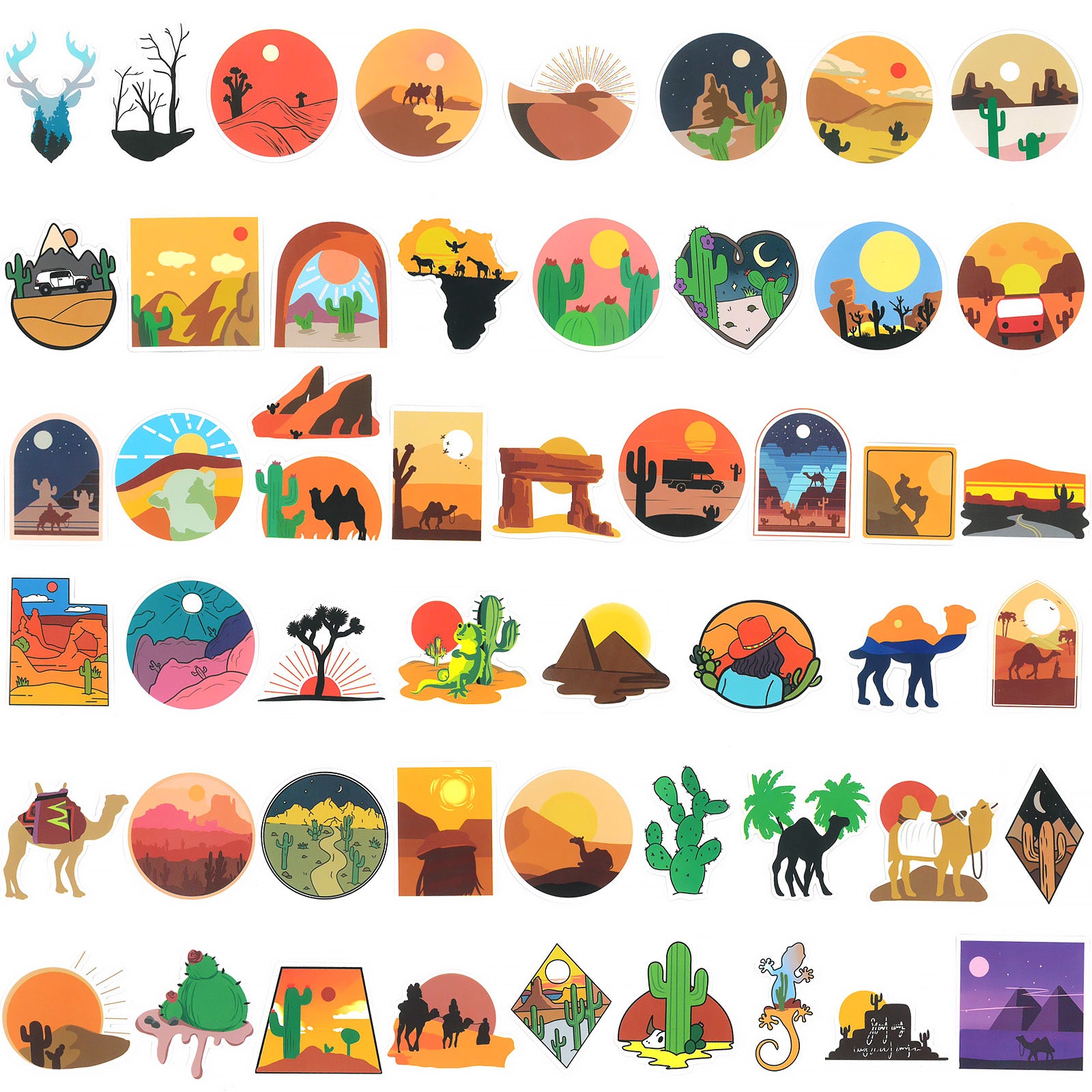 Wrapables Waterproof Vinyl Stickers for Water Bottles, Laptop, Phones, Skateboards, Decals for Teens