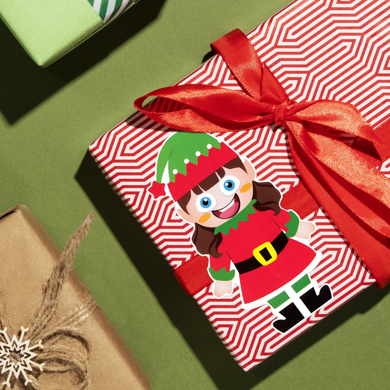 Wrapables Make Your Own Christmas Stickers, DIY Make a Face Sticker Sheets, Holiday Crafts and Activities, Party Favors (24 Sheets)