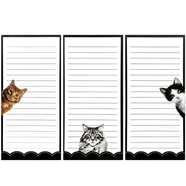 Wrapables Magnetic Notepads for Refrigerator, To-Do lists, Grocery Shopping, Memo, Reminders (Set of 3)