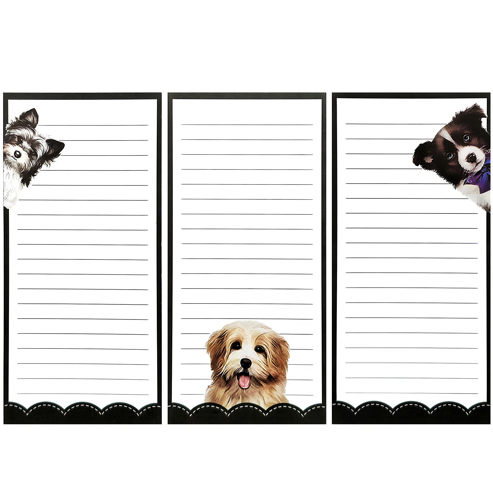 Wrapables Magnetic Notepads for Refrigerator, To-Do lists, Grocery Shopping, Memo, Reminders (Set of 3)