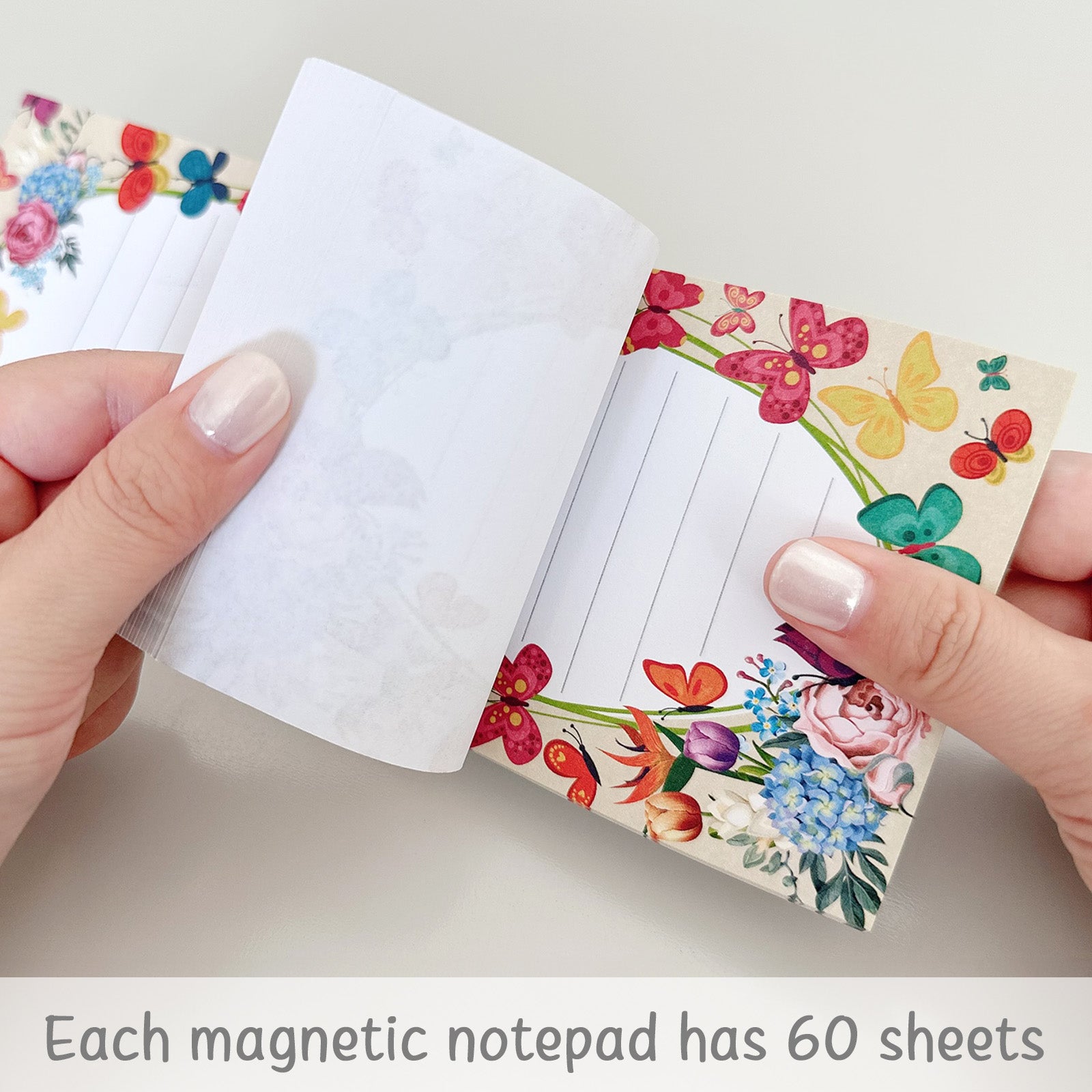 Wrapables Magnetic Notepads for Refrigerator, To-Do lists, Grocery Shopping, Memo, Reminders (Set of 3)