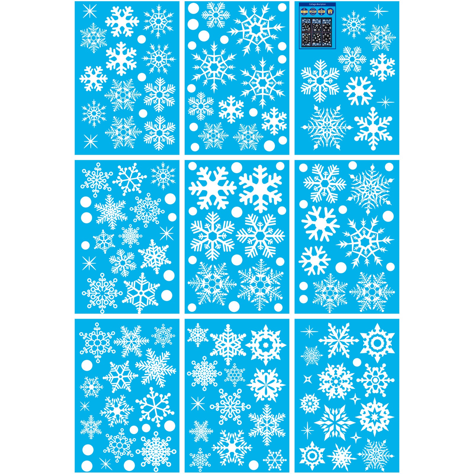 Wrapables Snowflake Window Clings Decal Stickers, Christmas Winter Decoration for Glass Windows