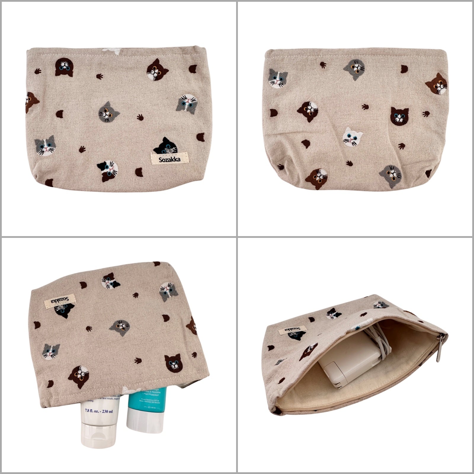 Wrapables Cosmetic Pouch, Makeup and Toiletry Travel Bag