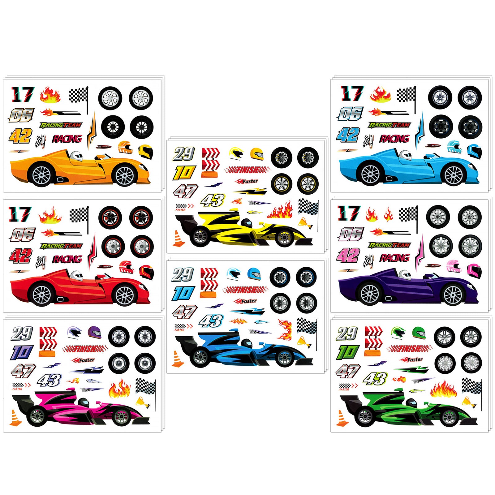 Wrapables Make Your Own Sticker Sheets, DIY Make a Face Animal, Food, Party Favor Stickers (24 Sheets)