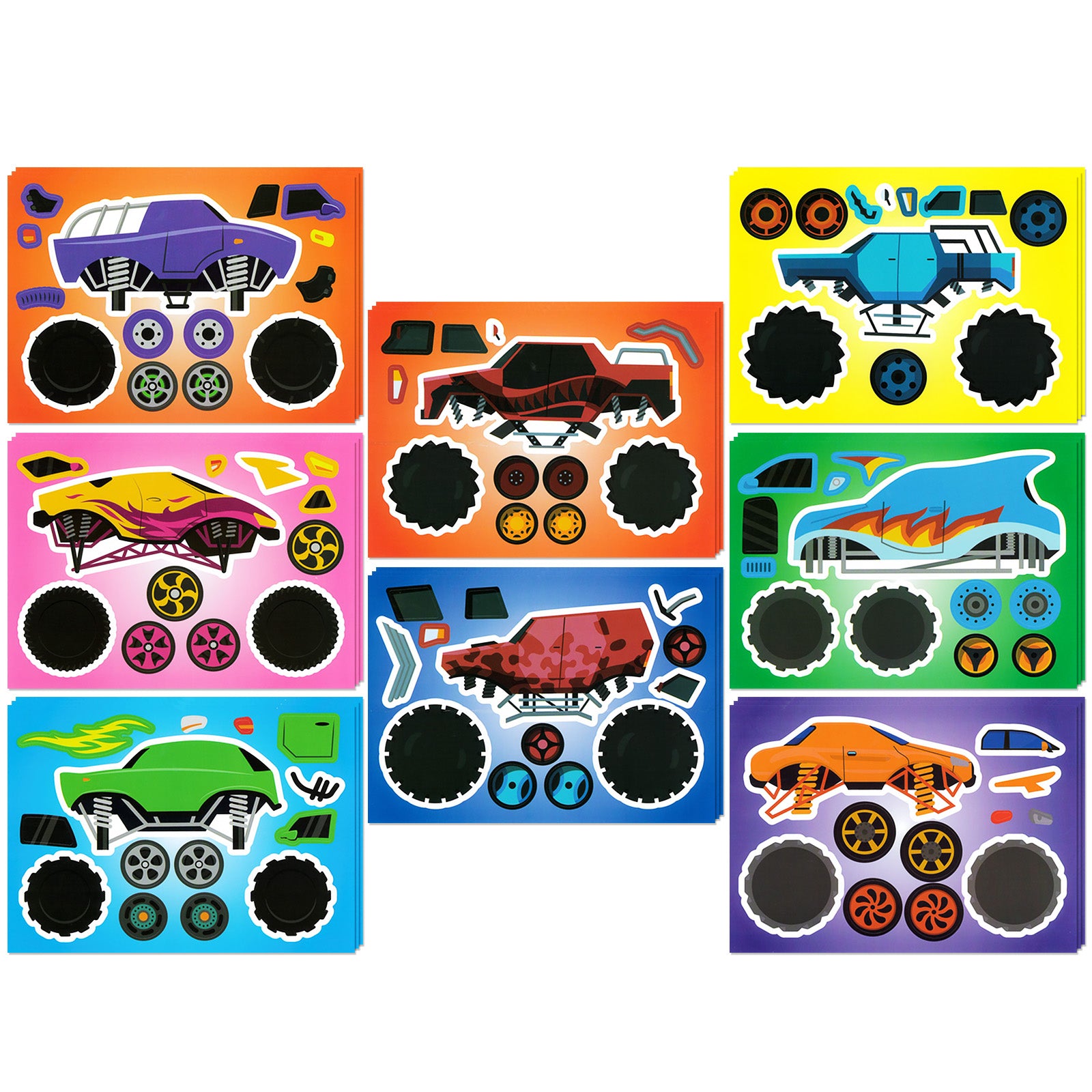 Wrapables Make Your Own Sticker Sheets, DIY Make a Face Animal, Food, Party Favor Stickers (24 Sheets)