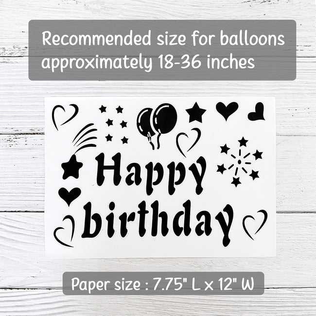 Wrapables Bobo Balloon Stickers, DIY Balloon Decoration Decals for Birthday Parties, Wedding Anniversaries, Celebrations (Set of 10)