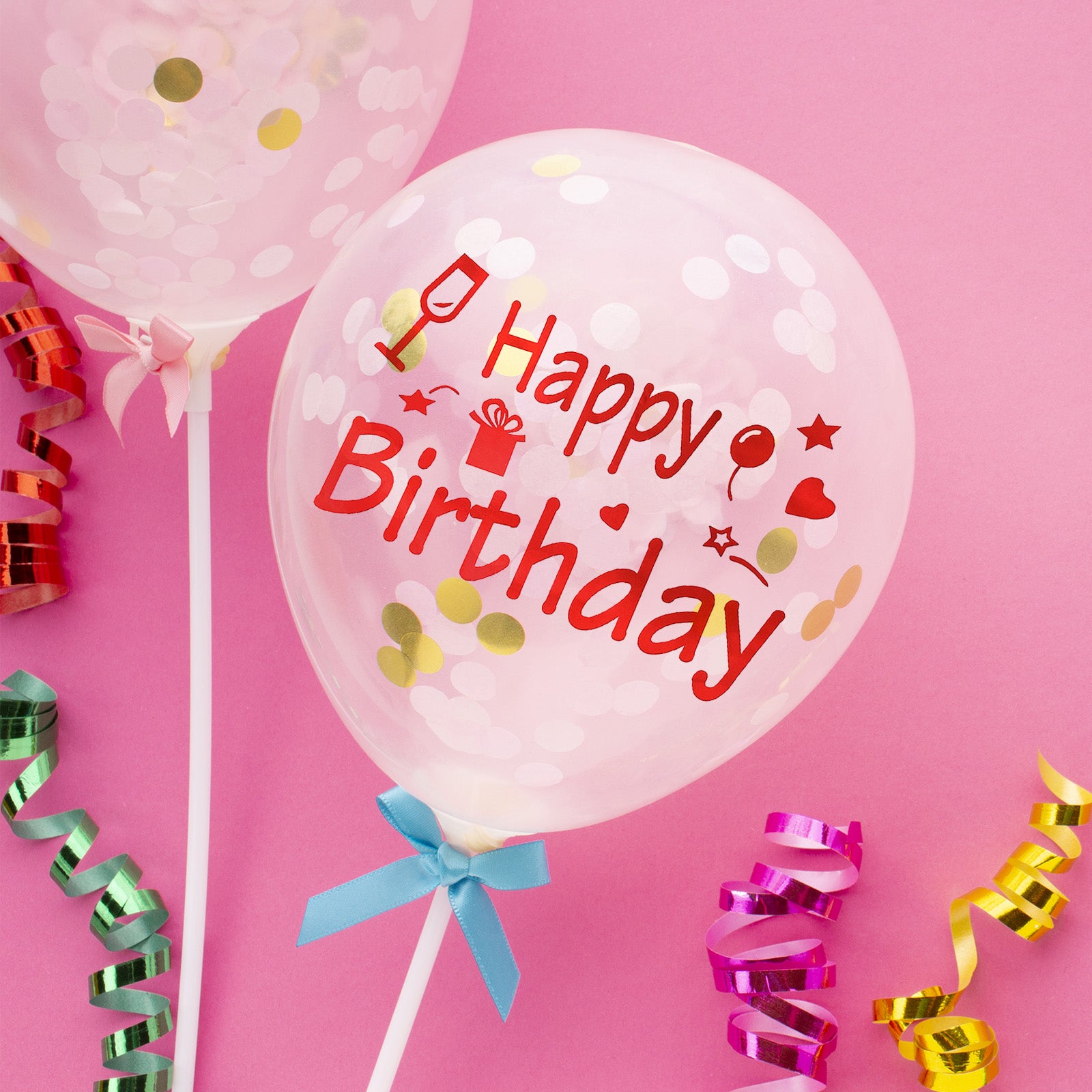 Wrapables Bobo Balloon Stickers, DIY Balloon Decoration Decals for Birthday Parties, Celebrations (Set of 10)