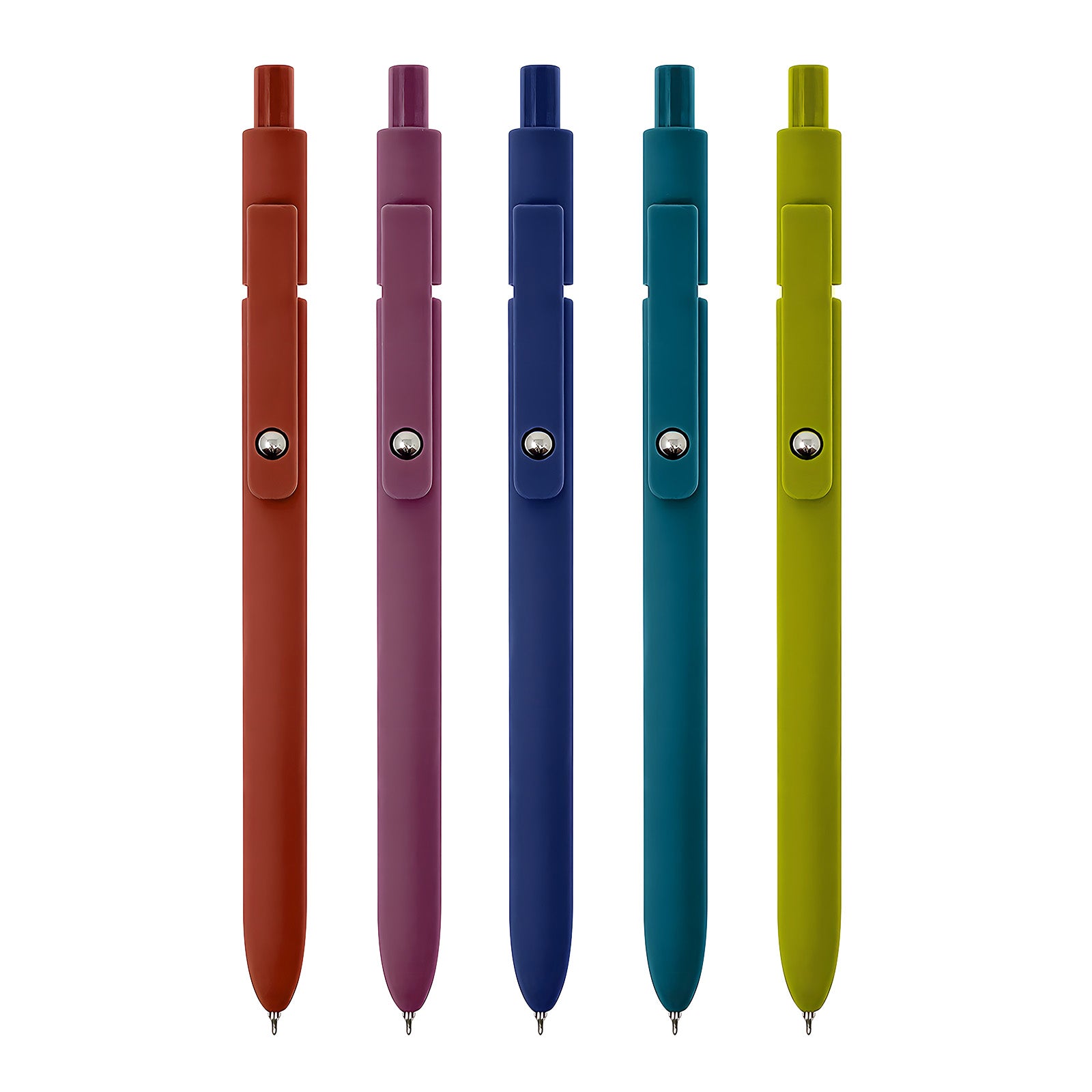 Wrapables Smooth Retractable Black Ink Gel Pens, 0.5mm Fine Point, for Home Office Work (Set of 5)