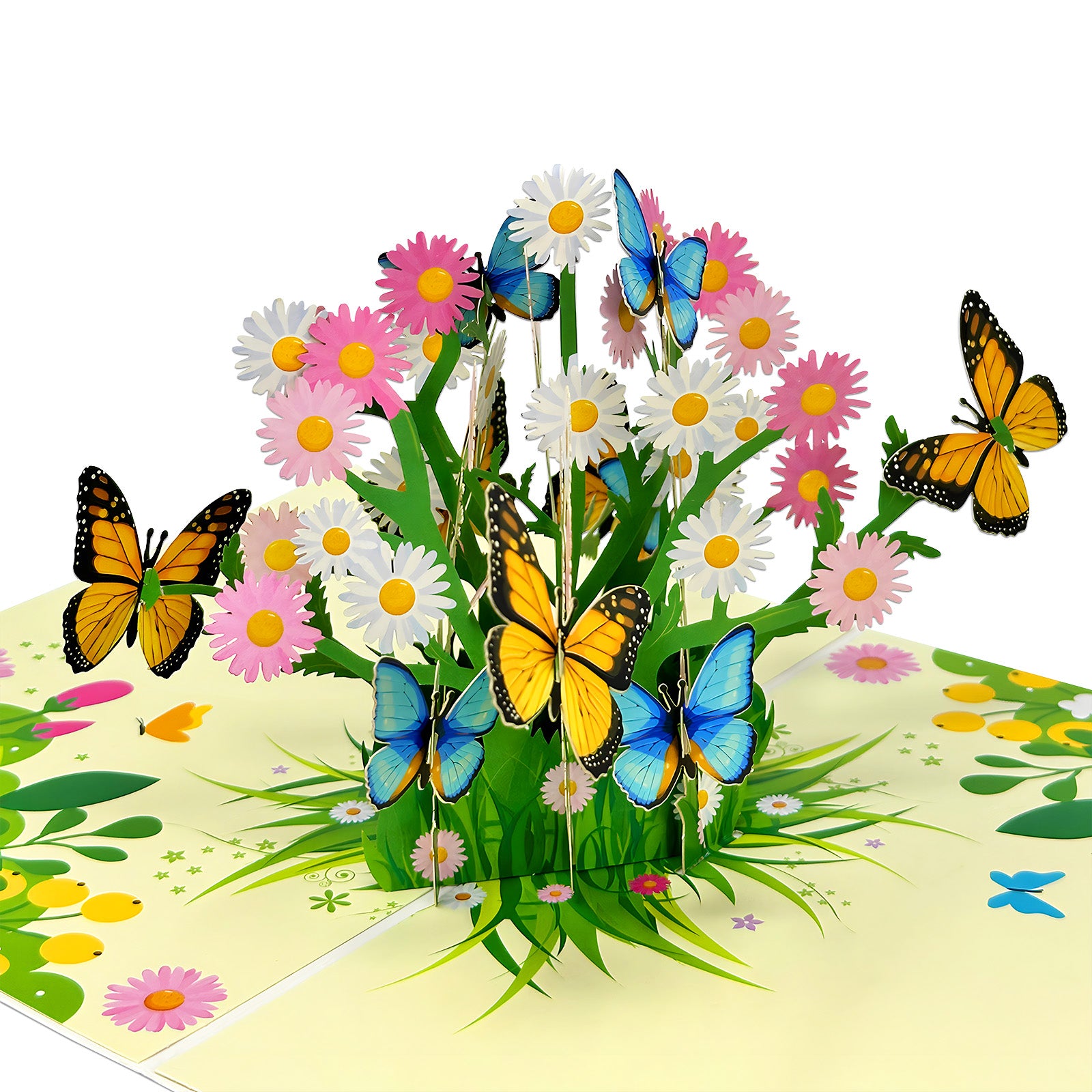 Wrapables 3D Pop Up Floral Greeting Card, Flower Bouquet Card for Mother's Day, Birthday, Anniversary, All Occasions