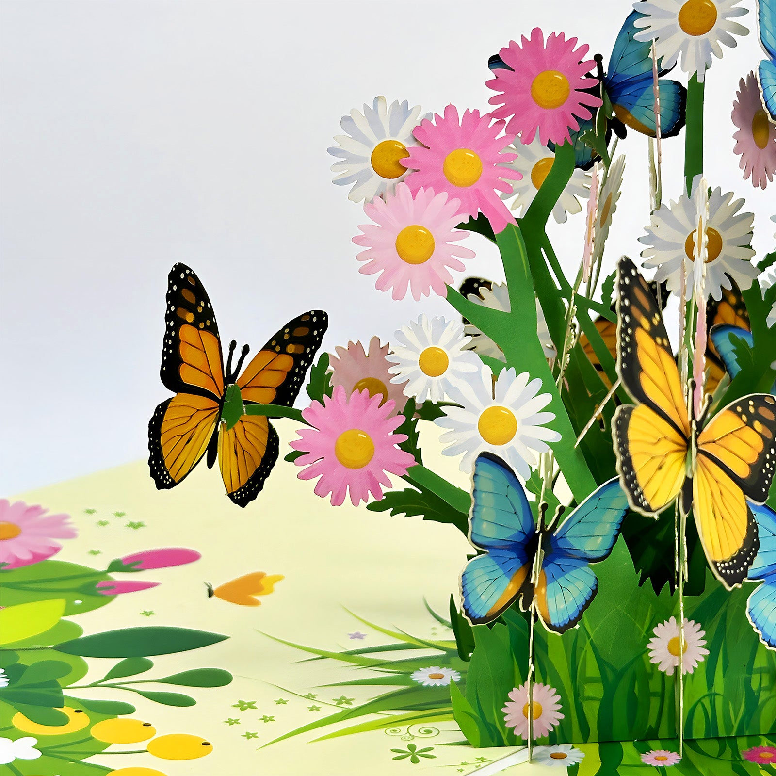 Wrapables 3D Pop Up Floral Greeting Card, Flower Bouquet Card for Mother's Day, Birthday, Anniversary, All Occasions