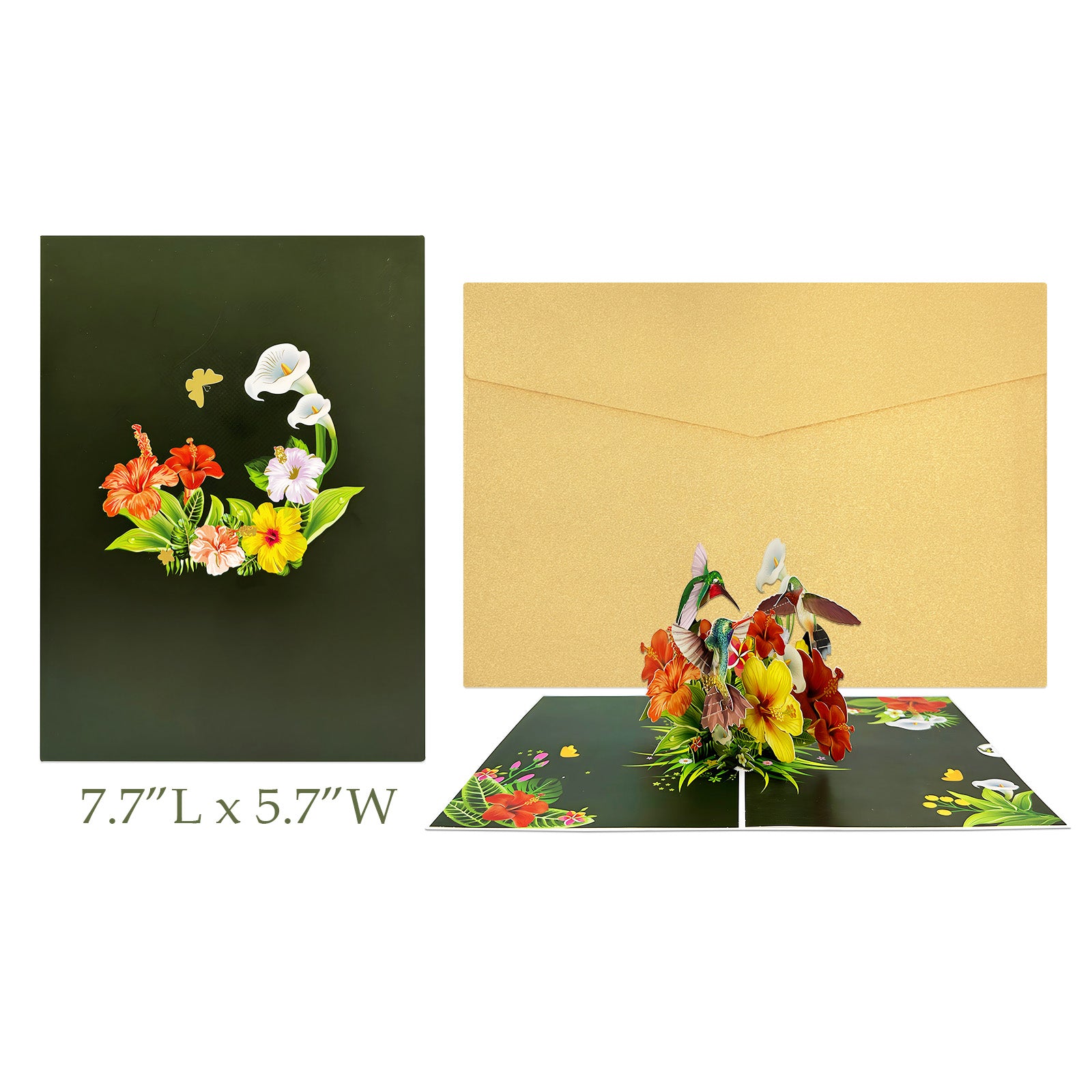 Wrapables 3D Pop Up Floral Greeting Card, Flower Bouquet Card for Mother's Day, Birthday, Anniversary, All Occasions