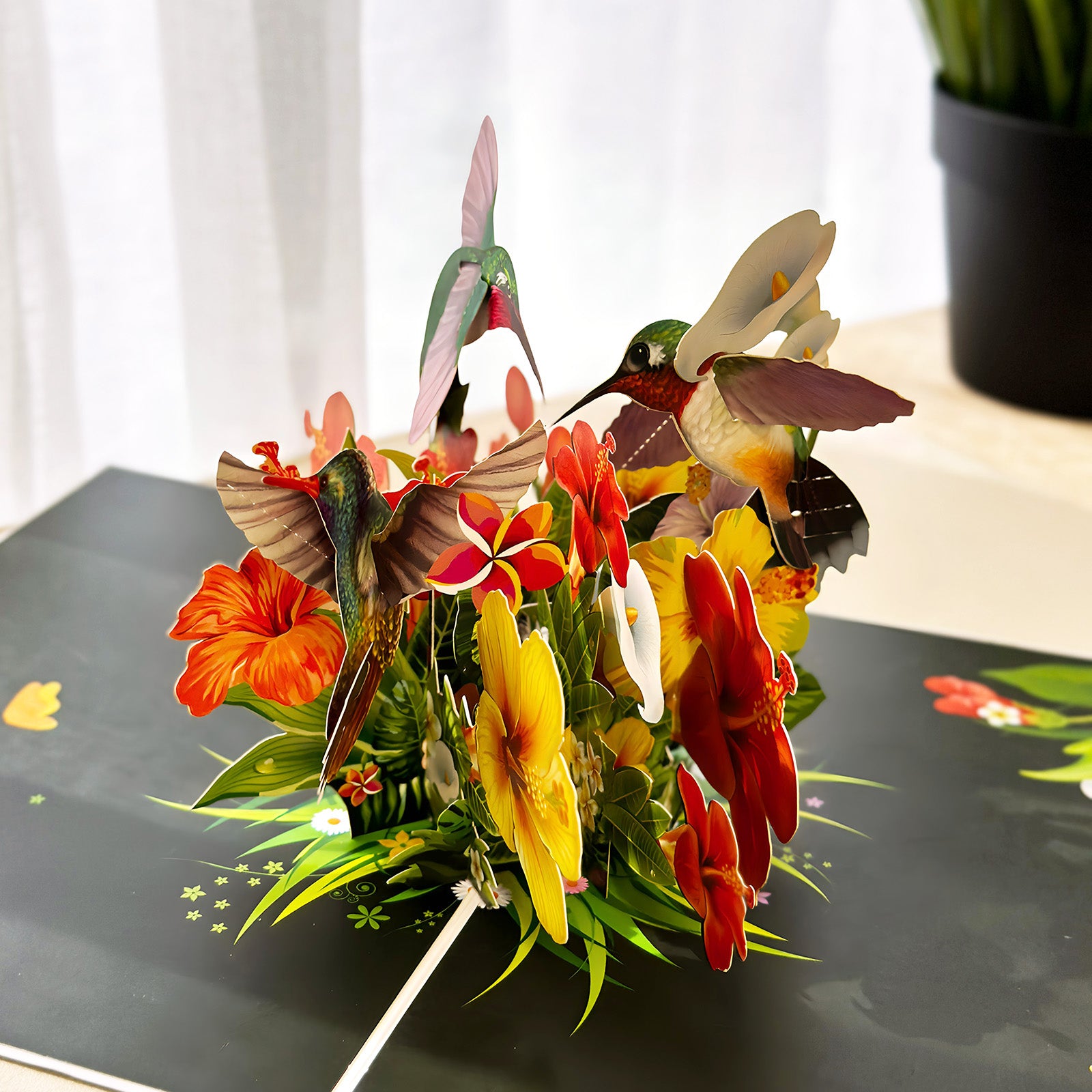 Wrapables 3D Pop Up Floral Greeting Card, Flower Bouquet Card for Mother's Day, Birthday, Anniversary, All Occasions