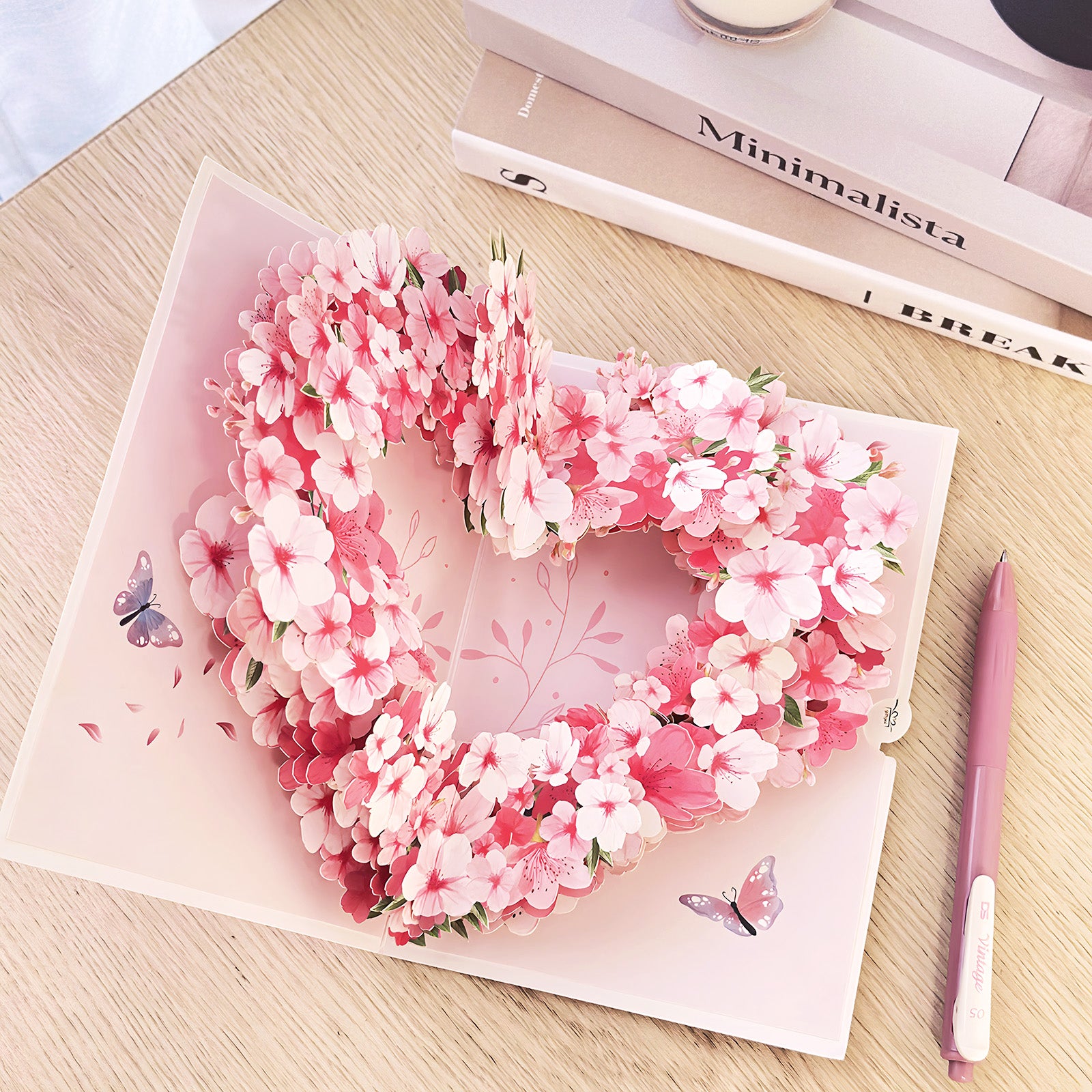 Wrapables 3D Pop Up Floral Greeting Card, Flower Bouquet Card for Mother's Day, Birthday, Anniversary, All Occasions