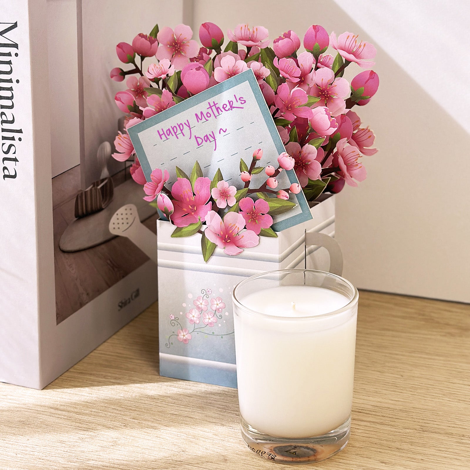 Wrapables 3D Pop Up Floral Greeting Card, Flower Bouquet Card for Mother's Day, Birthday, Anniversary, All Occasions