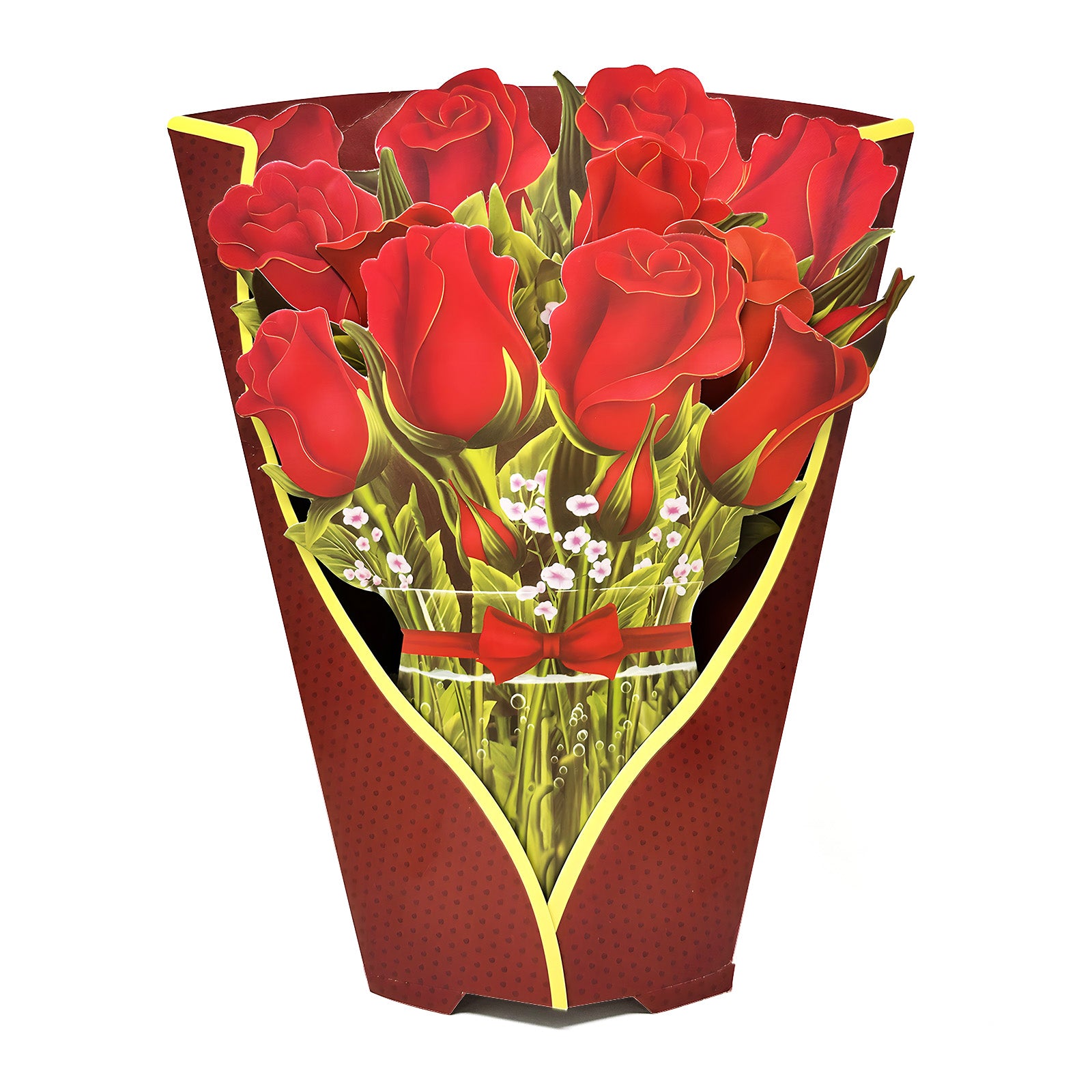 Wrapables 3D Pop Up Floral Greeting Card, Flower Bouquet Card for Mother's Day, Birthday, Anniversary, All Occasions