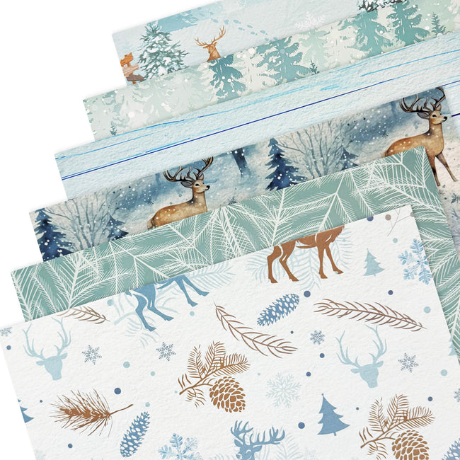 Wrapables 12pcs Christmas Wrapping Paper, Holiday Gift Wrap Paper Sheets Folded Flat, Slate Gray