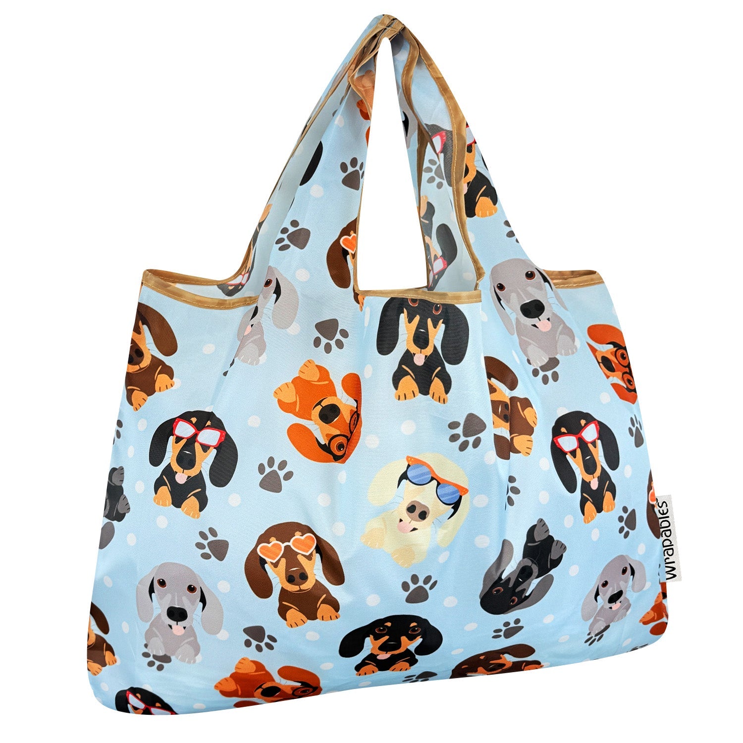 Wrapables Large Foldable Tote Nylon Reusable Grocery Bags