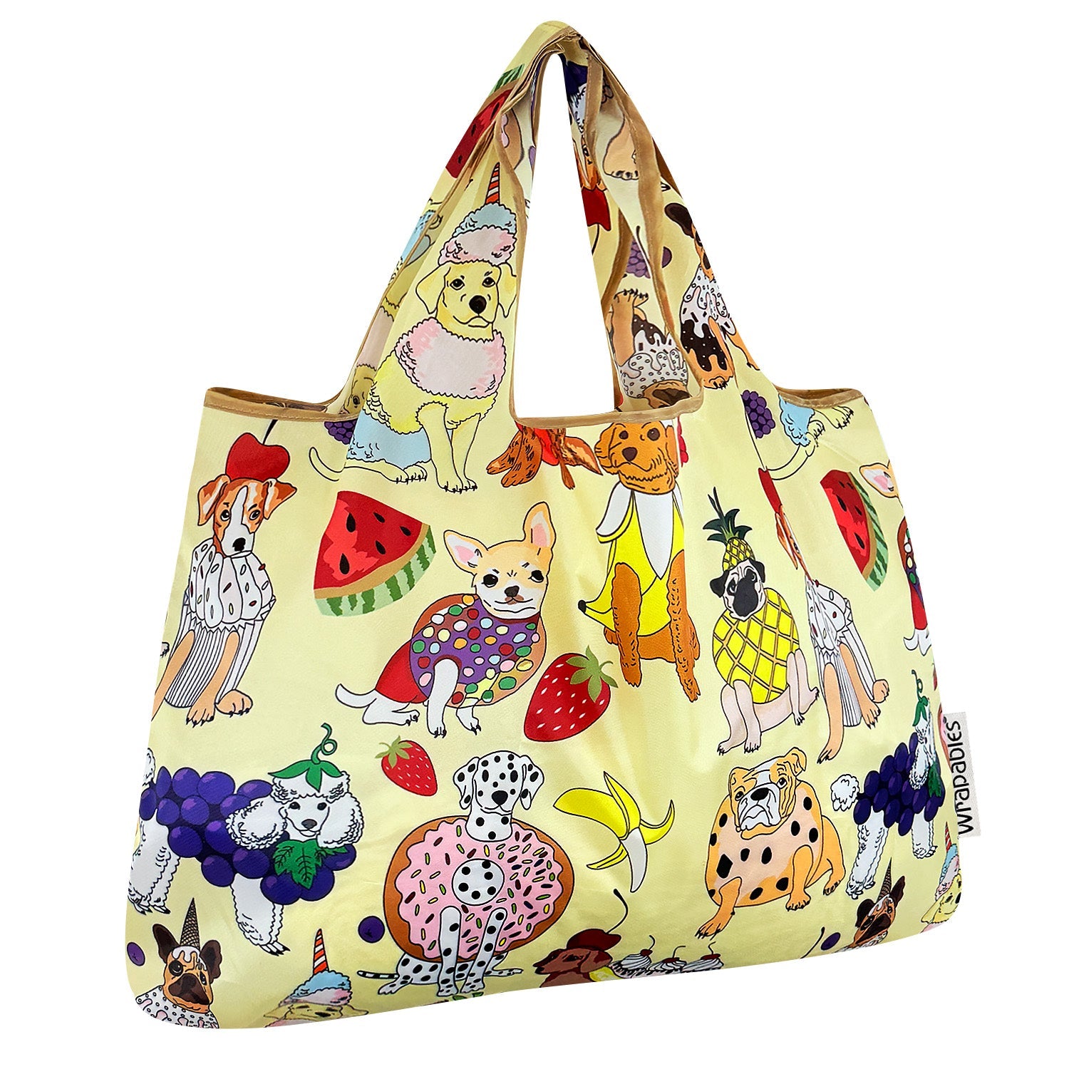 Wrapables Large Foldable Tote Nylon Reusable Grocery Bags