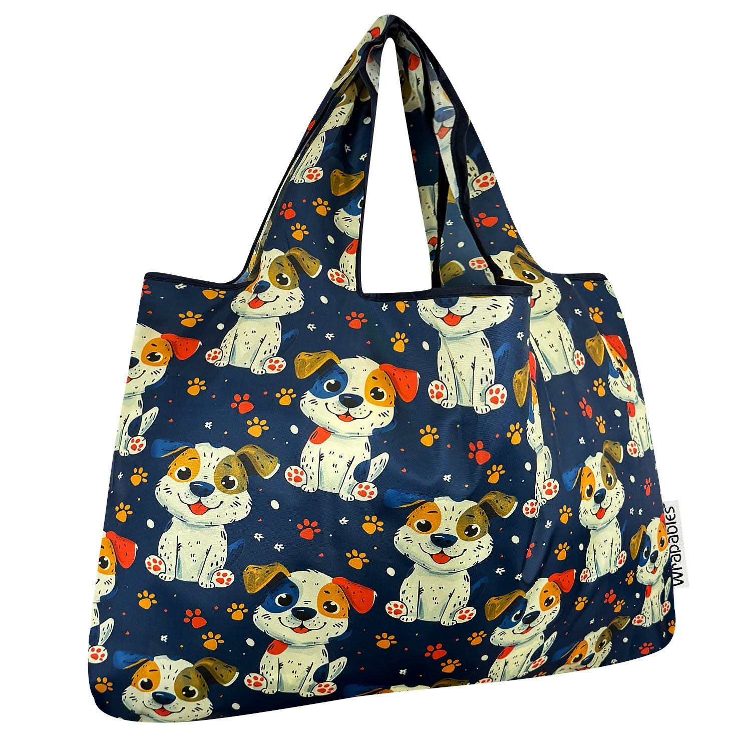Wrapables Large Foldable Tote Nylon Reusable Grocery Bags