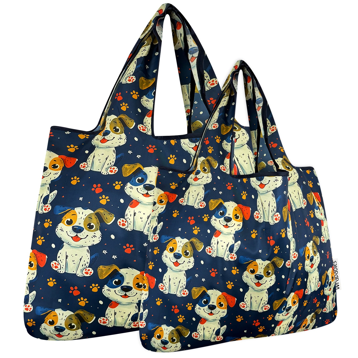 Wrapables Large & Small Foldable Tote Nylon Reusable Grocery Bags