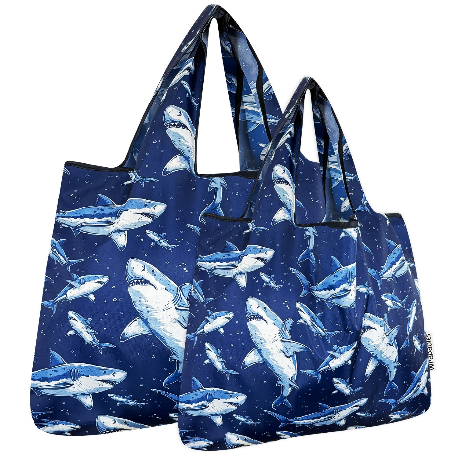 Wrapables Large & Small Foldable Tote Nylon Reusable Grocery Bags