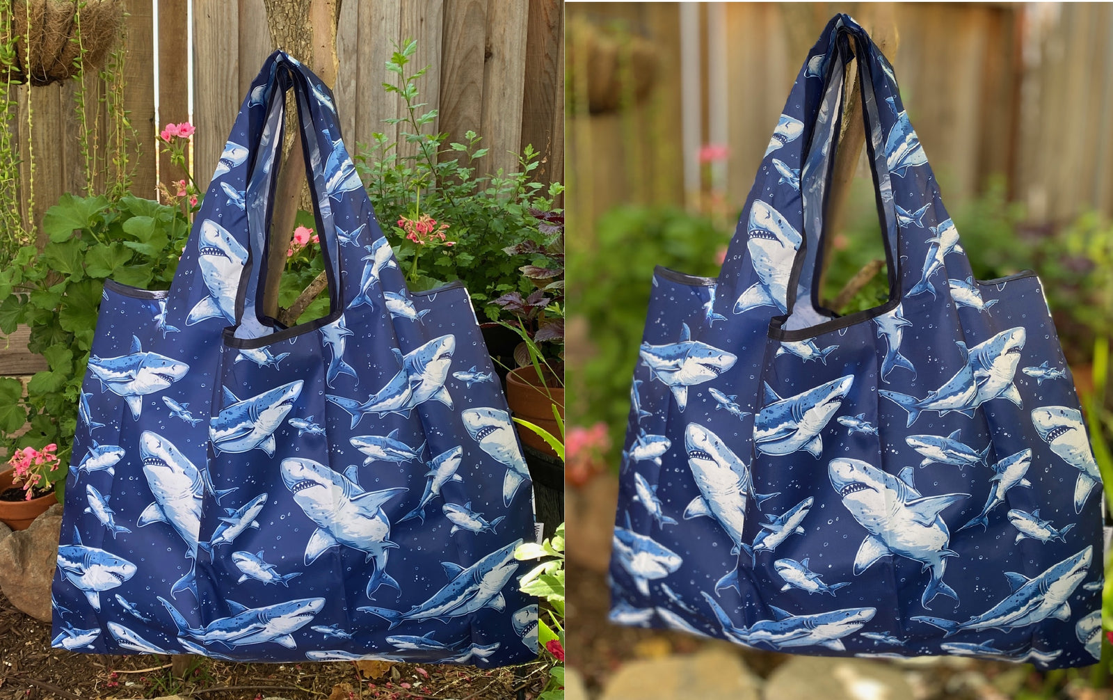 Wrapables Large & Small Foldable Tote Nylon Reusable Grocery Bags