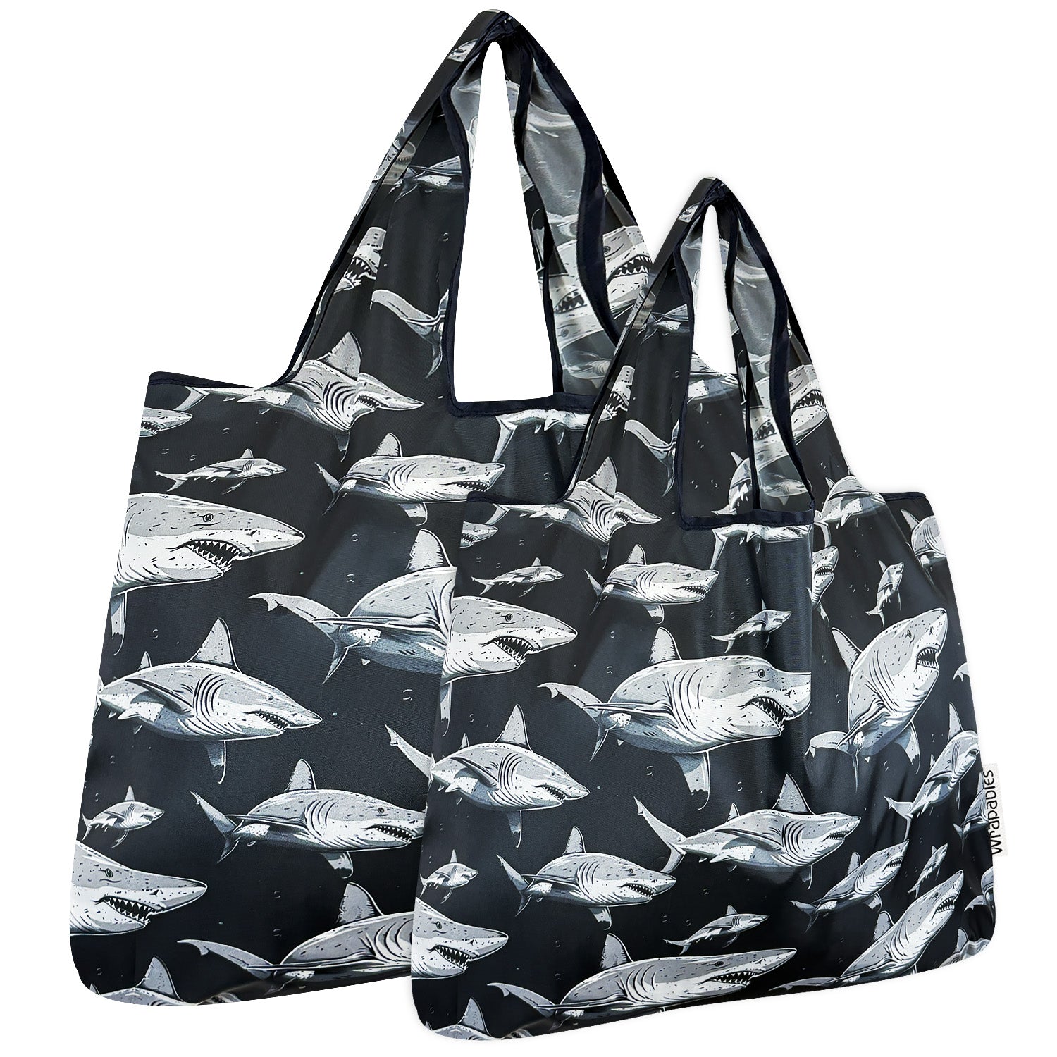 Wrapables Large & Small Foldable Tote Nylon Reusable Grocery Bags