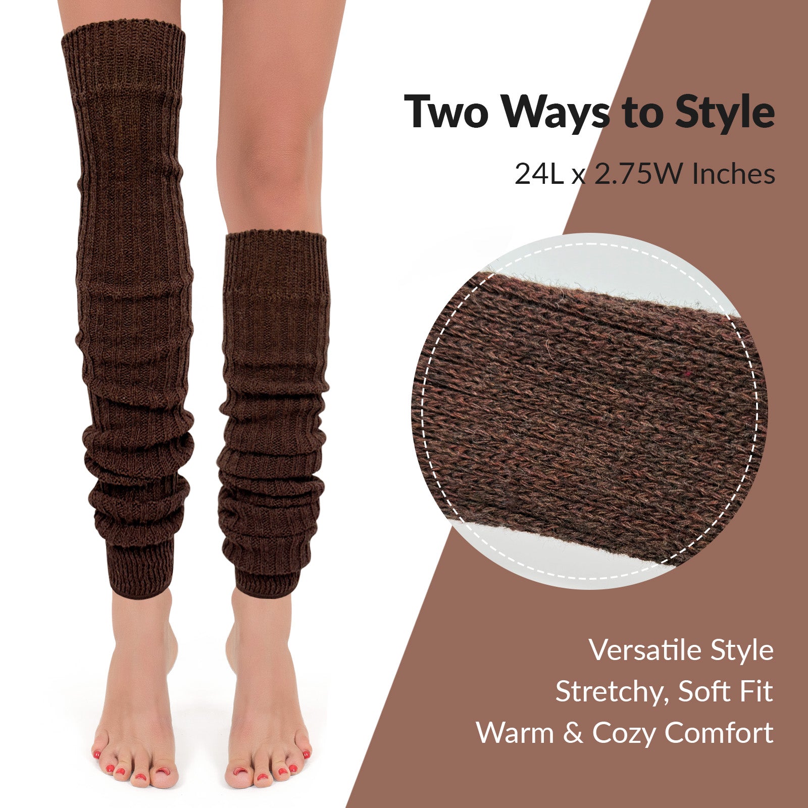 Wrapables Over The Knee Long Wool Blend Leg Warmers