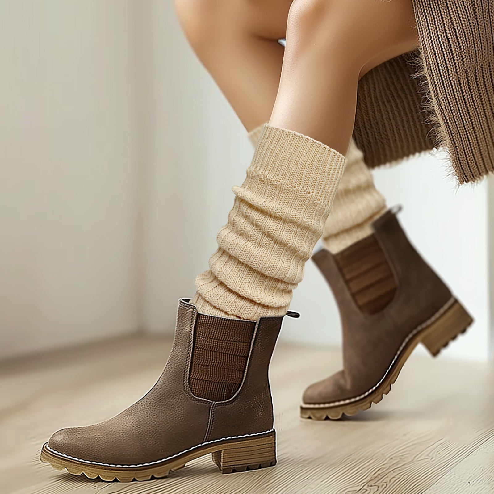 Wrapables Over The Knee Long Wool Blend Leg Warmers