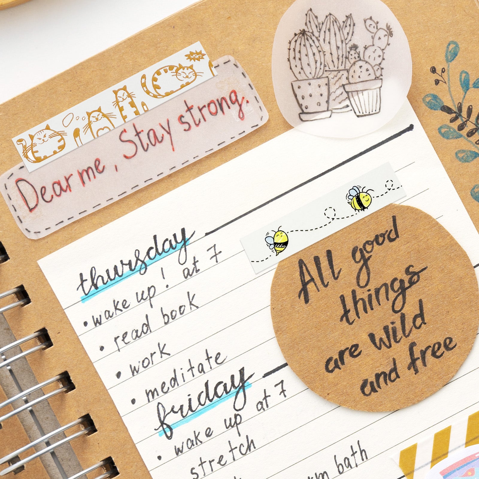 Wrapables Washi Masking Tape, 15mm x 10M, Buzzing Bees