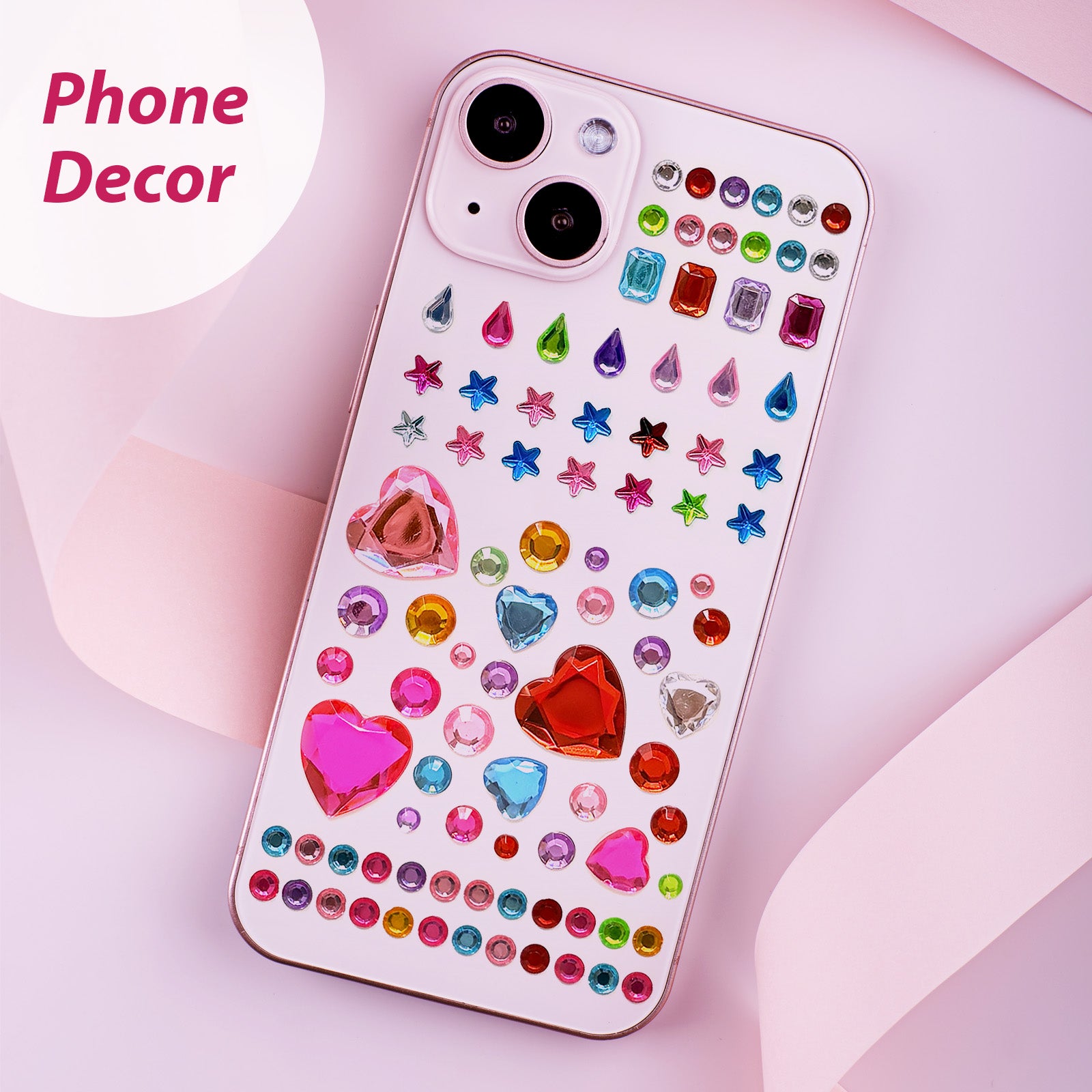 Wrapables 1154pcs Acrylic Self Adhesive Crystal Rhinestone Gem Stickers, DIY, Arts & Crafts Supplies (9 sheets), Assorted