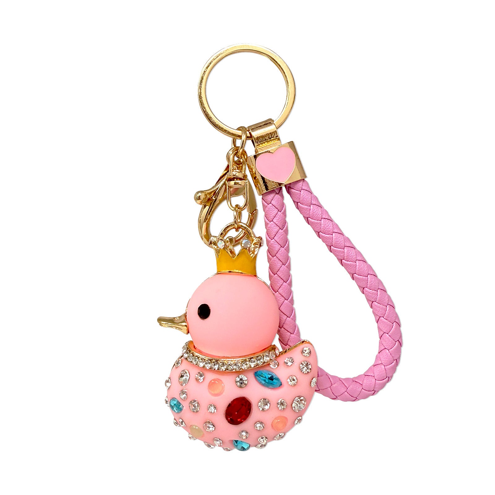Wrapables Glamorous Crystal Rhinestone Ducky Keychain, Pendant Bag Charm