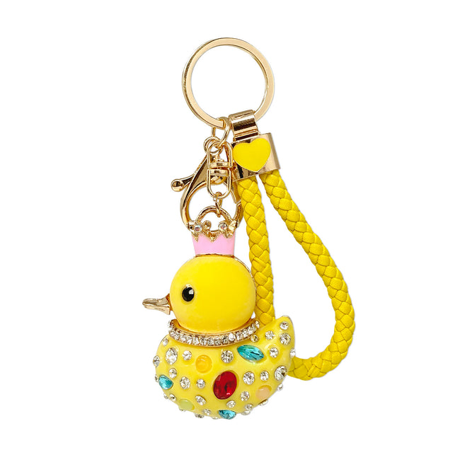 Wrapables Glamorous Crystal Rhinestone Ducky Keychain, Pendant Bag Charm