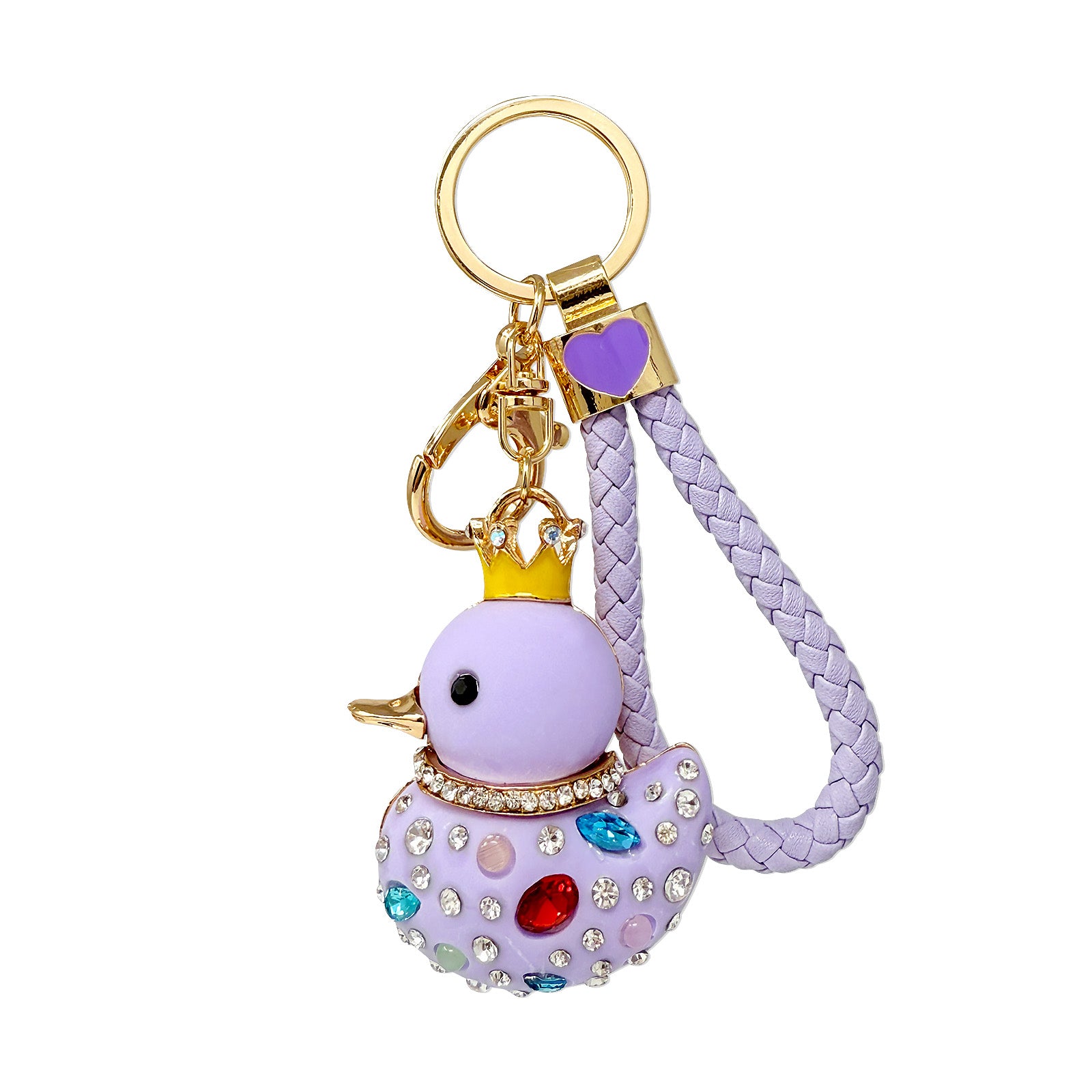 Wrapables Glamorous Crystal Rhinestone Ducky Keychain, Pendant Bag Charm