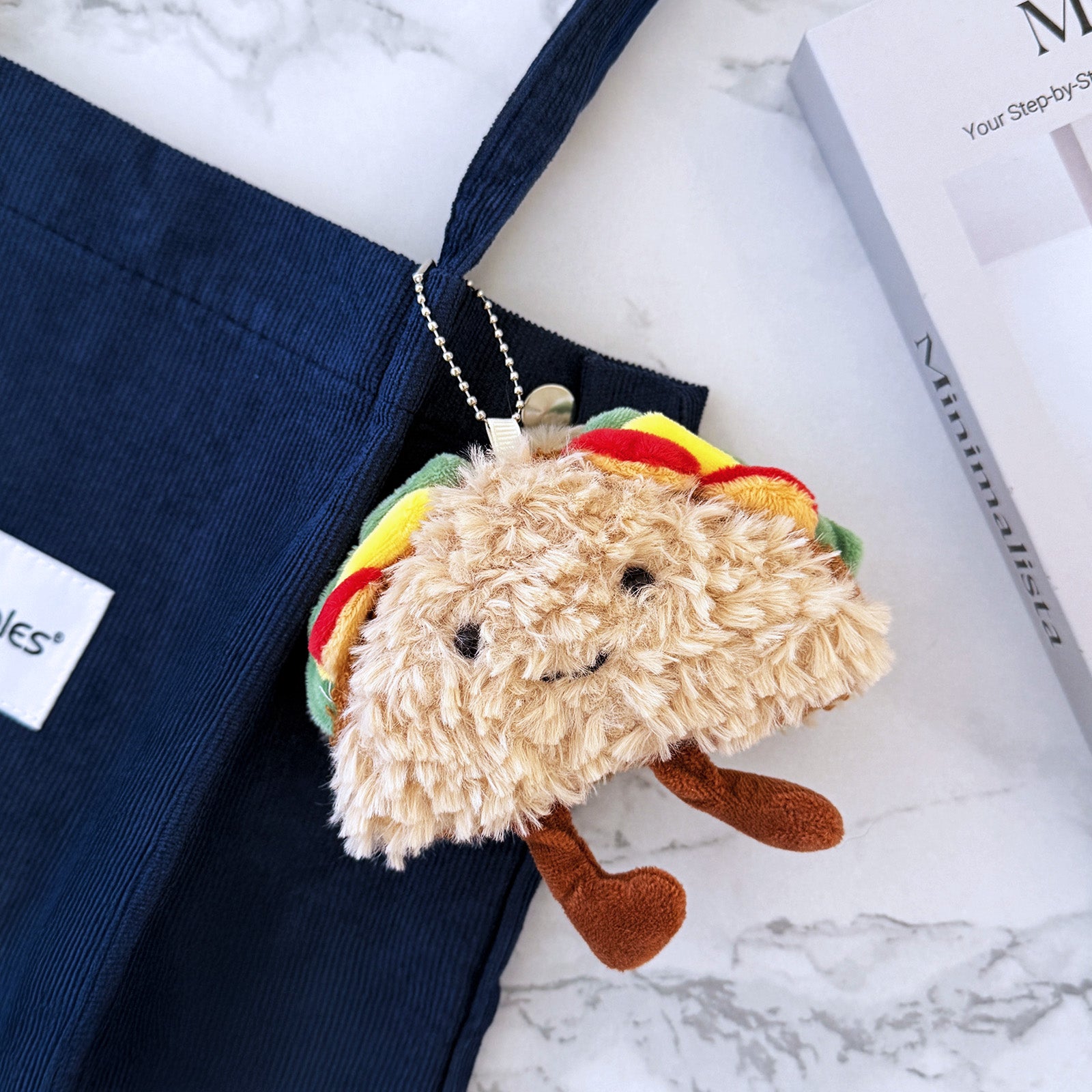 Wrapables Cute Plush Keychain Pendant Charm for Bag, Taco