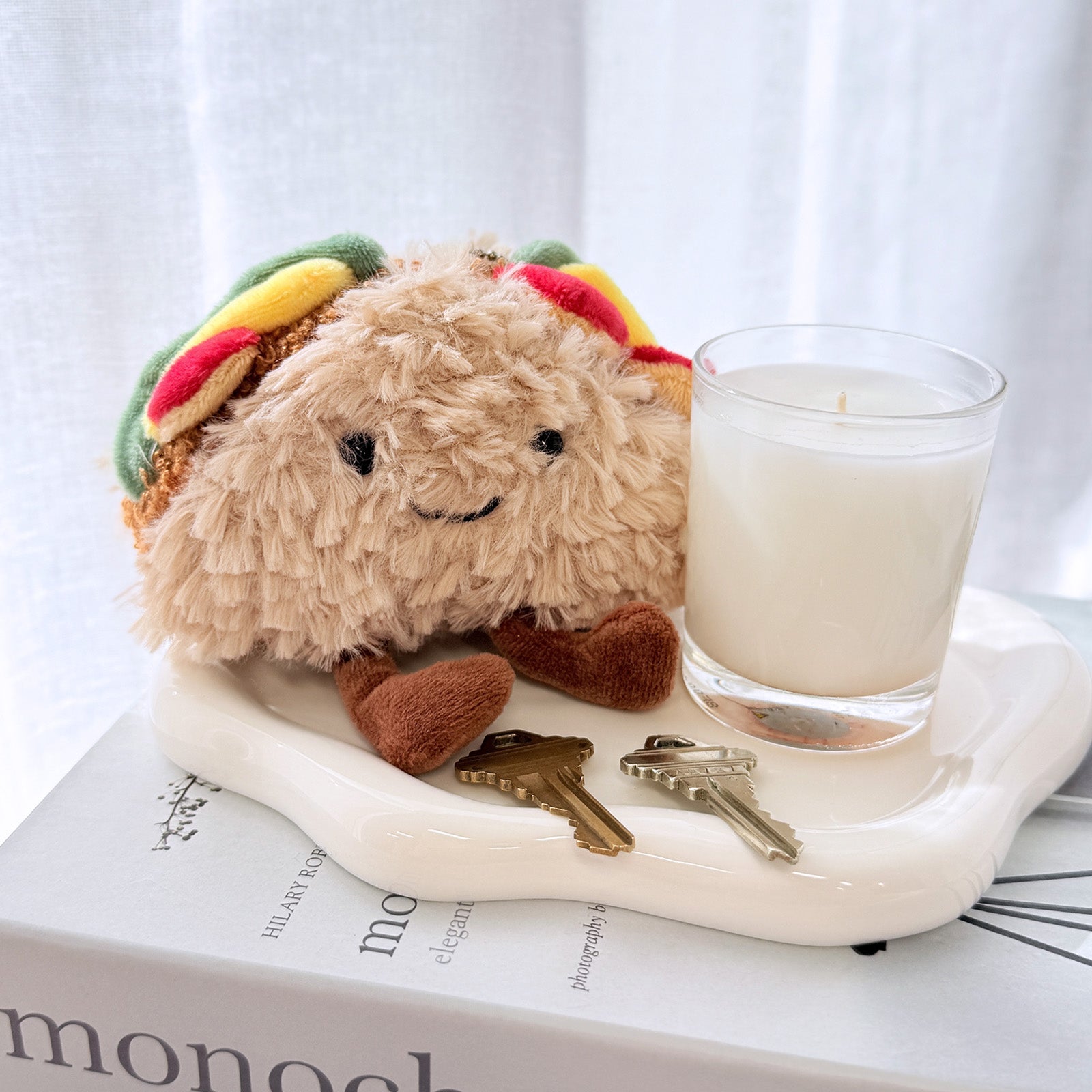 Wrapables Cute Plush Keychain Pendant Charm for Bag, Taco