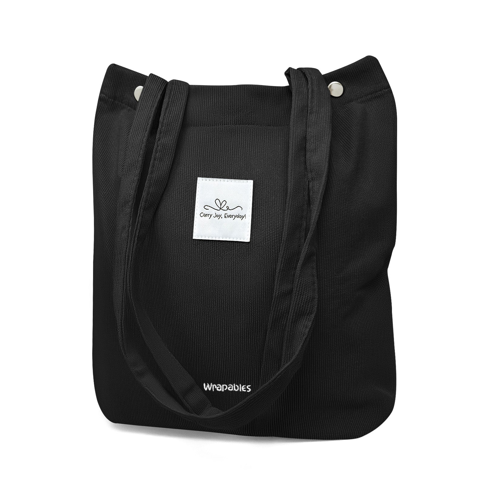 Wrapables Corduroy Tote Bag, Casual Everyday Shoulder Handbag